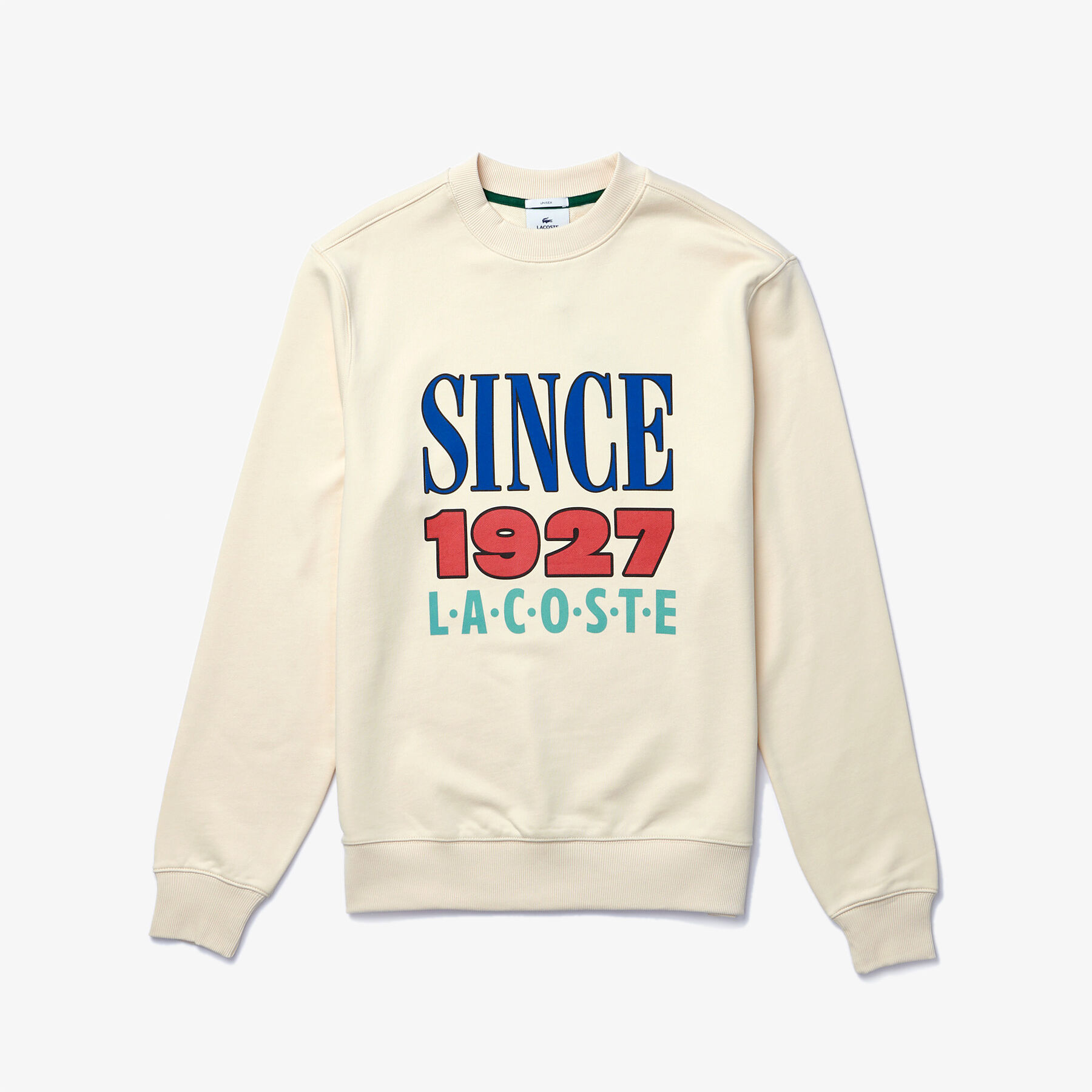 unisex lacoste live print cotton fleece sweatshirt