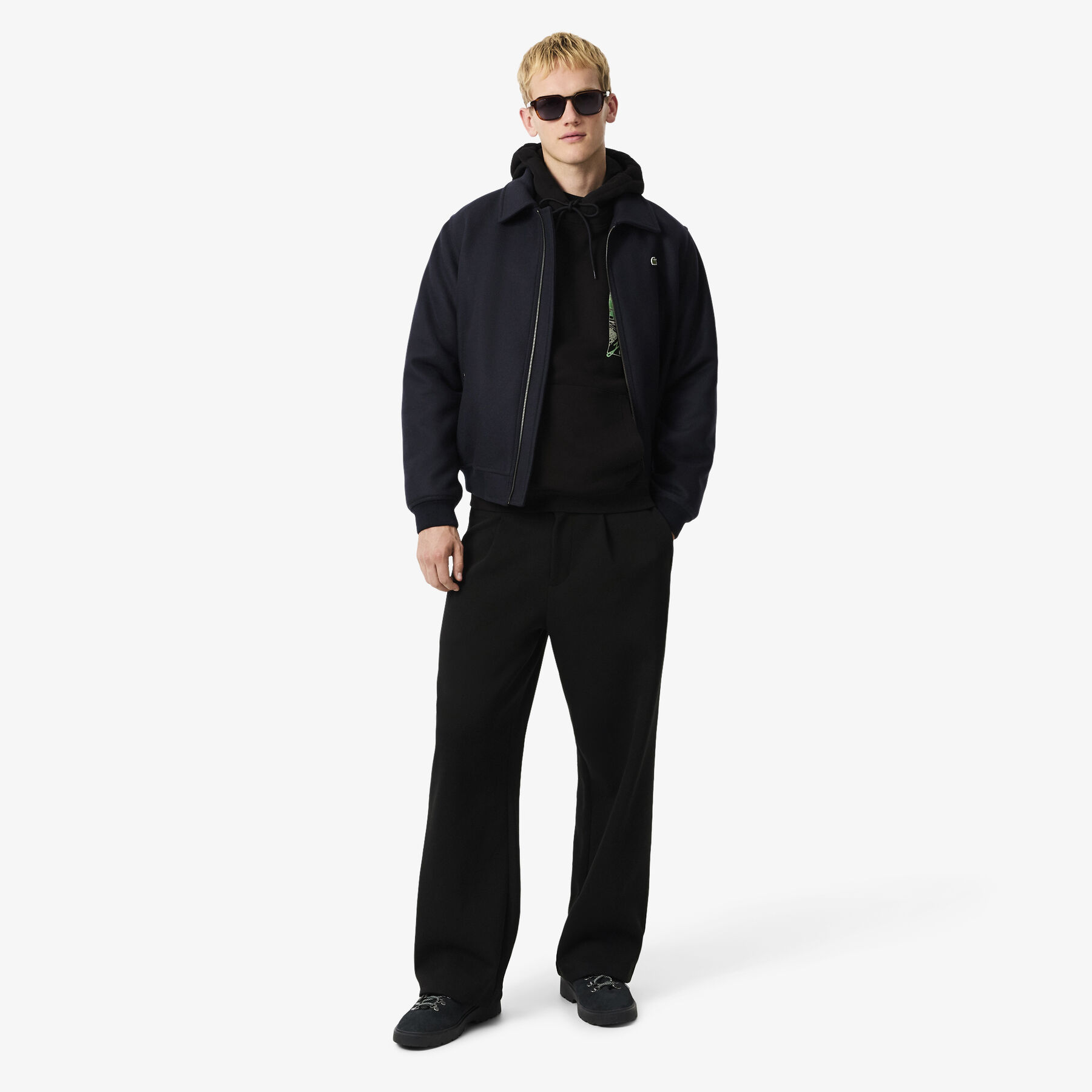 Printed Fleece Hoodie lacoste printed fleece hoodie