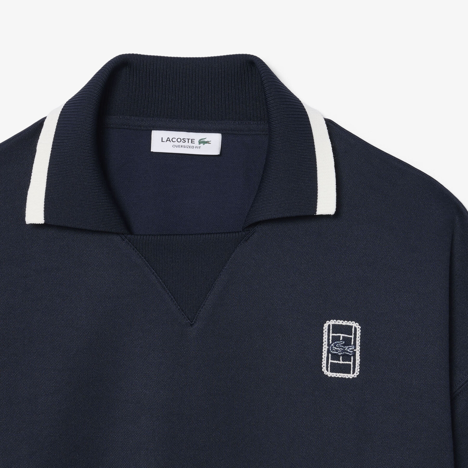 Oversized Polo Collar Pique Sweatshirt lacoste oversized polo collar pique sweatshirt