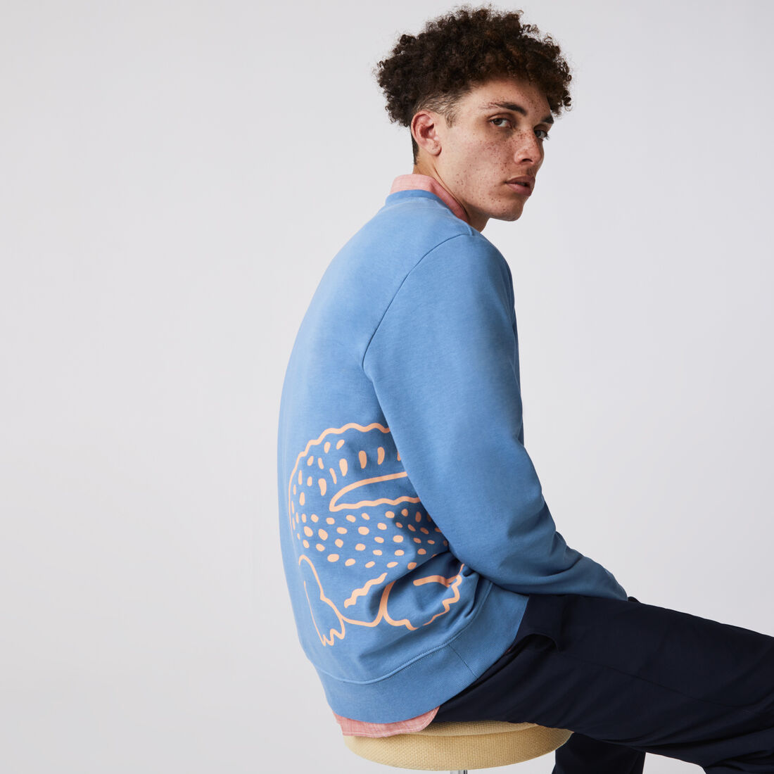 Men’s Crocodile Print Organic Cotton Fleece Sweatshirt Men’s Crocodile Print Organic Cotton Fleece Sweatshirt