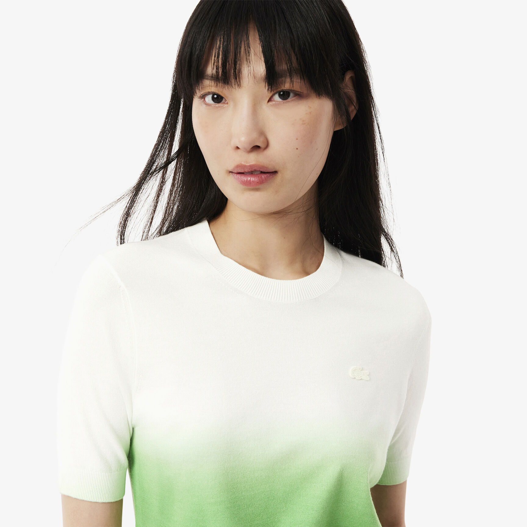 Short Sleeved Ombre Effect Sweater - AF9281-00-QBI