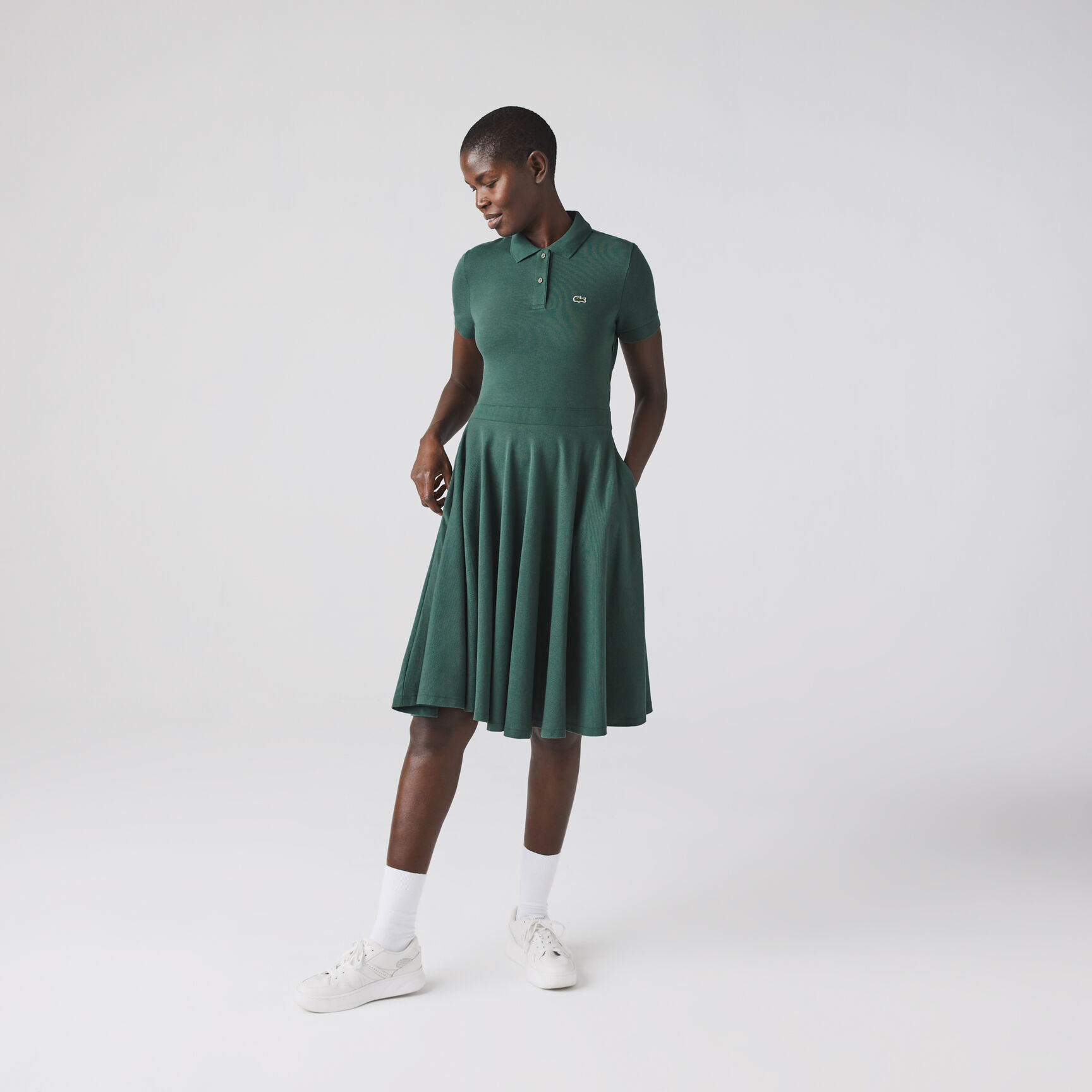 Women’s Fitted Cotton Piqué Polo Dress Women’s Fitted Cotton Piqué Polo Dress