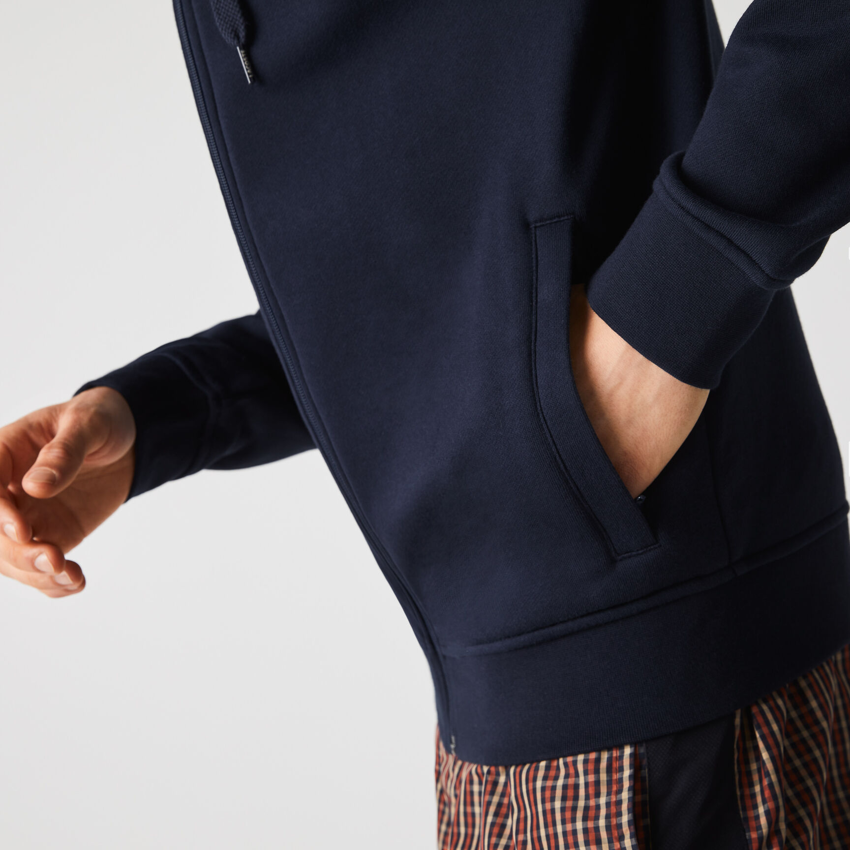 Men's Lacoste SPORT Lightweight Bi-material Hoodie Men's Lacoste SPORT Lightweight Bi-material Hoodie