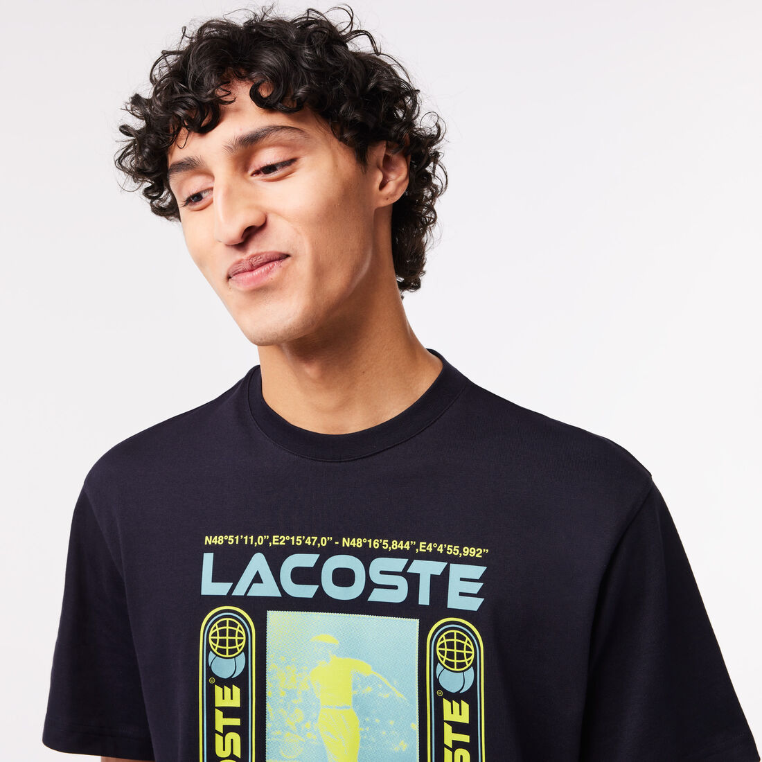 Relaxed Fit Rene Lacoste Print T-shirt Relaxed Fit René Lacoste Print T-shirt - TH5642-00-HDE
