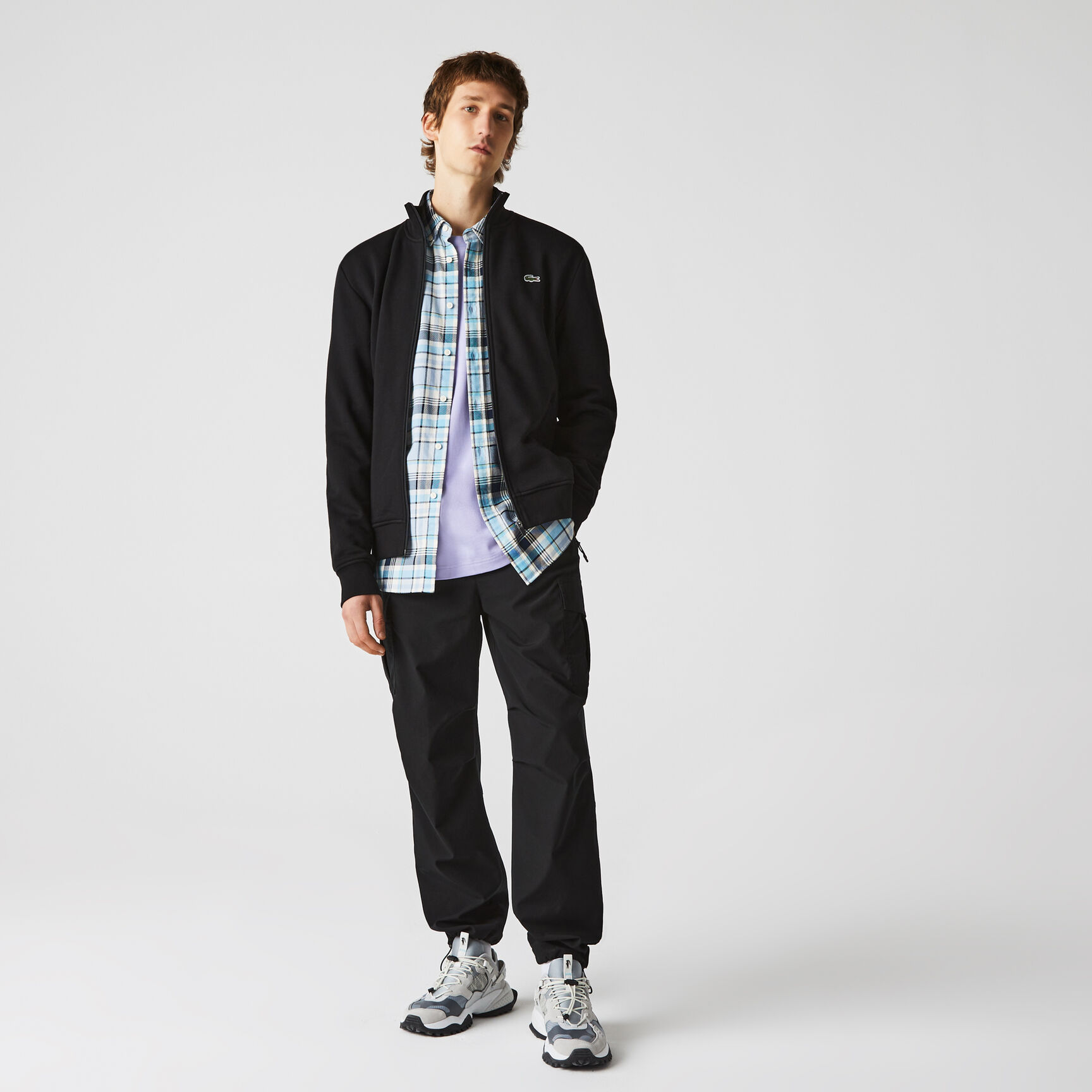 سويت شيرت من مزيج القطن الصوفي بسحاب مجموعة Lacoste SPORT للرجال سويت شيرت من مزيج القطن الصوفي بسحاب مجموعة Lacoste SPORT للرجال