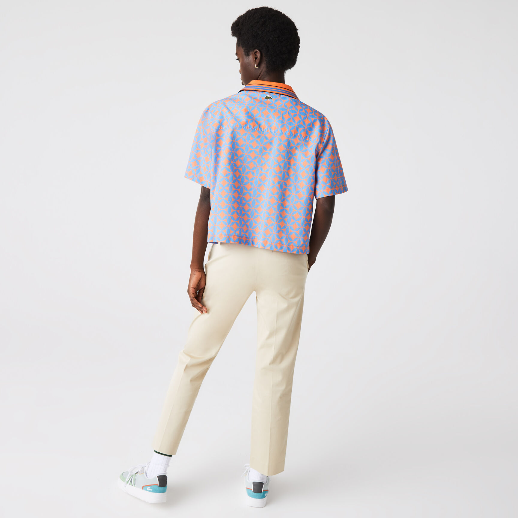 قميص قطن بوبلين مطبوع للنساء