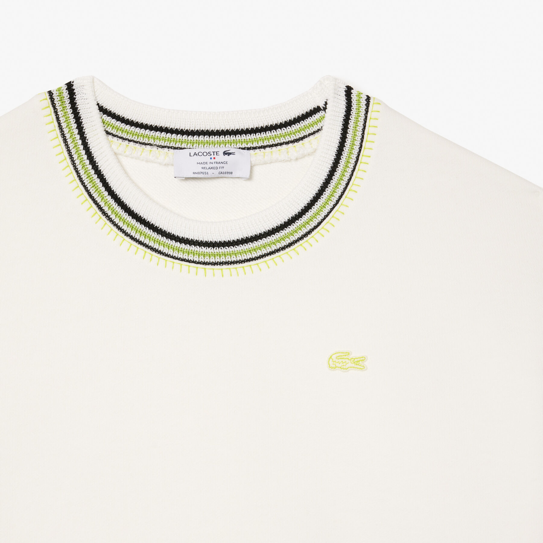lacoste french made fleece sweatshirt