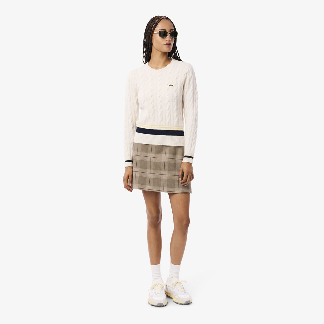 Water-Repellent Short Plaid Skirt - JF5607-00-AIM