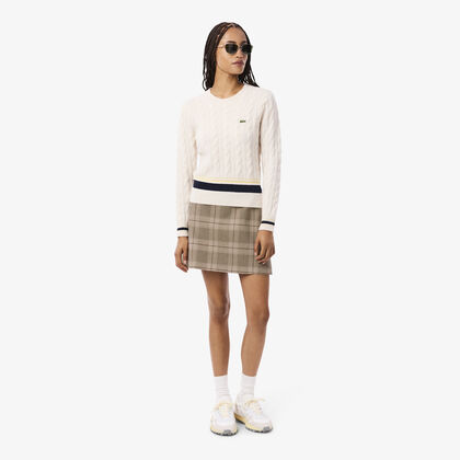 Water-repellent Short Plaid Skirt