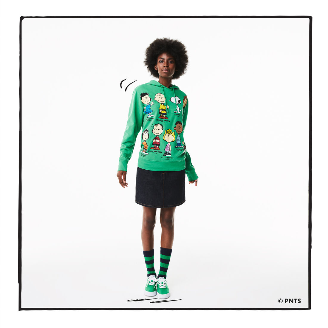 سويت شيرت من القطن العضوي بقلنسوة للجنسين من Lacoste x Peanuts سويت شيرت من القطن العضوي بقلنسوة للجنسين من Lacoste x Peanuts