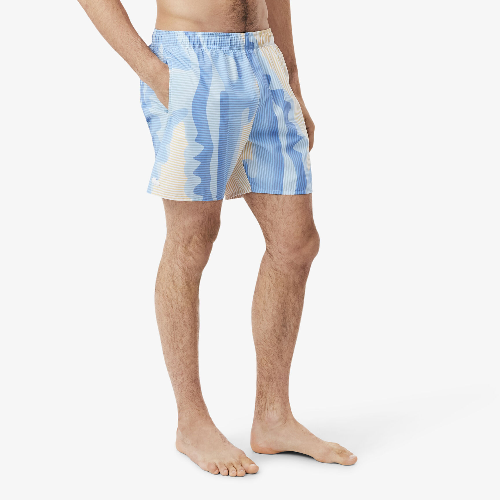Mid Length Striped Swim Trunks - MH1902-00-3IY