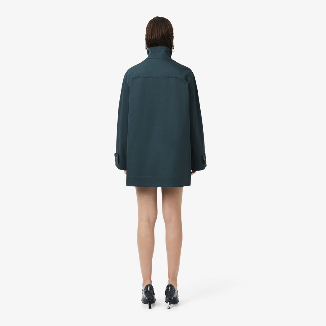 Runway Oversized Twill Mini Dress lacoste runway oversized twill mini dress