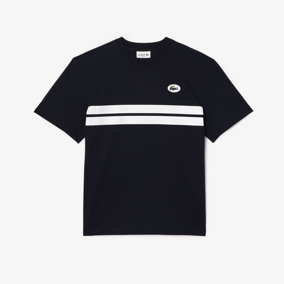 Buy Heritage Print Cotton Tshirt Lacoste UAE
