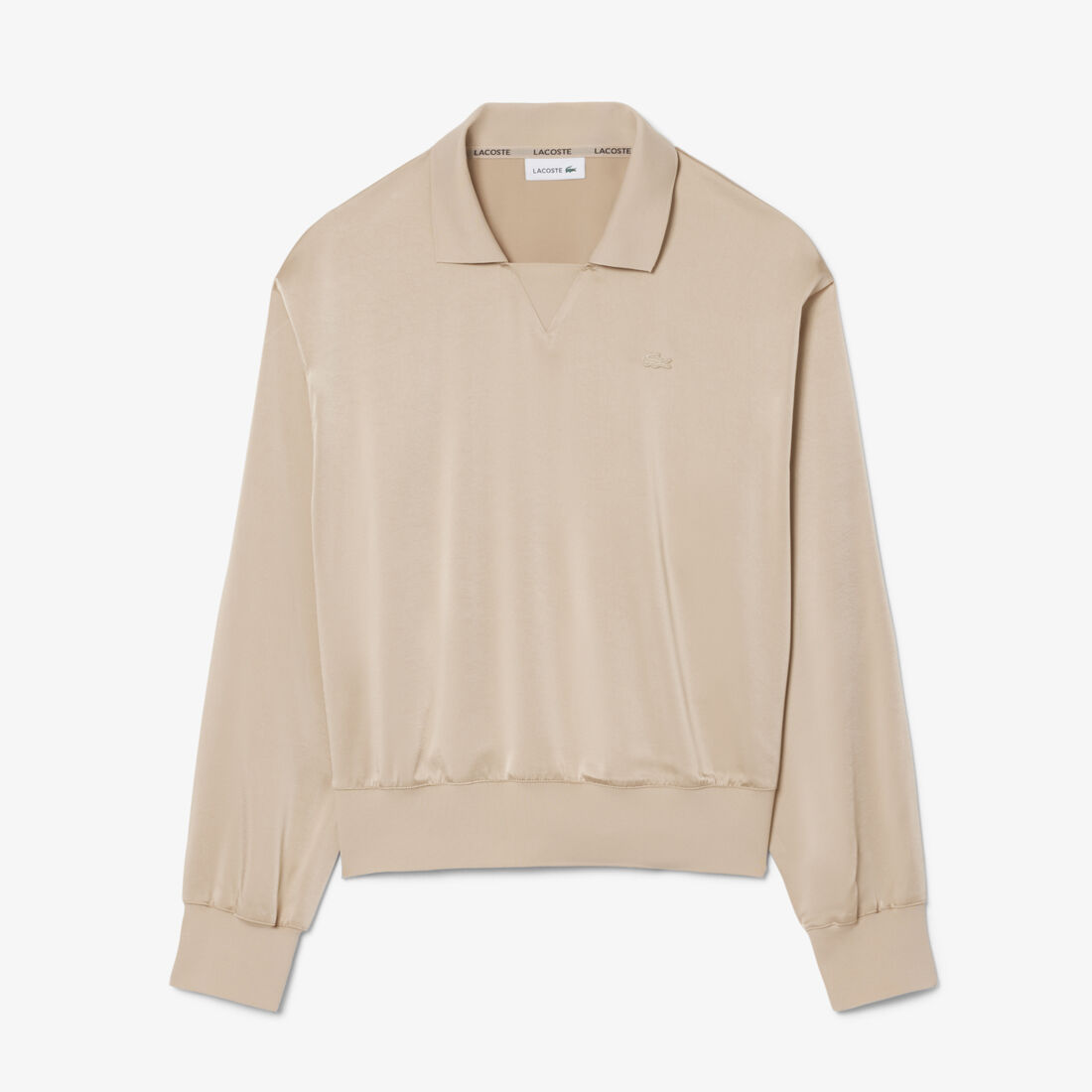 Relaxed Fit Satin Polo Shirt Relaxed Fit Satin Polo Shirt - CF9802-00-X6F