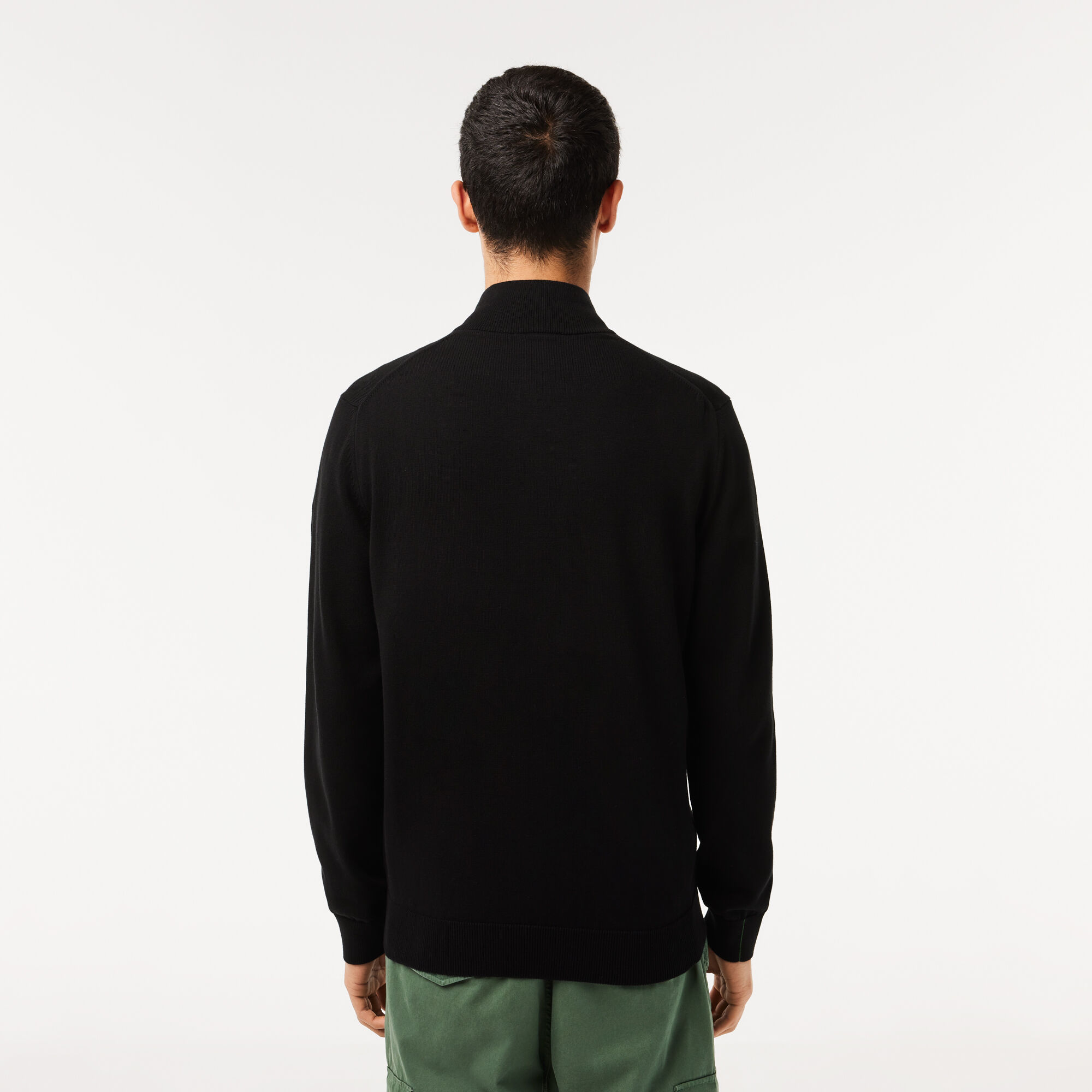 Men's Stand-up Collar Organic Cotton Zippered Sweater