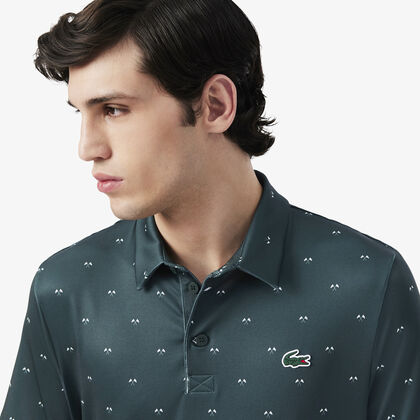 lacoste regular fit printed golf polo shirt