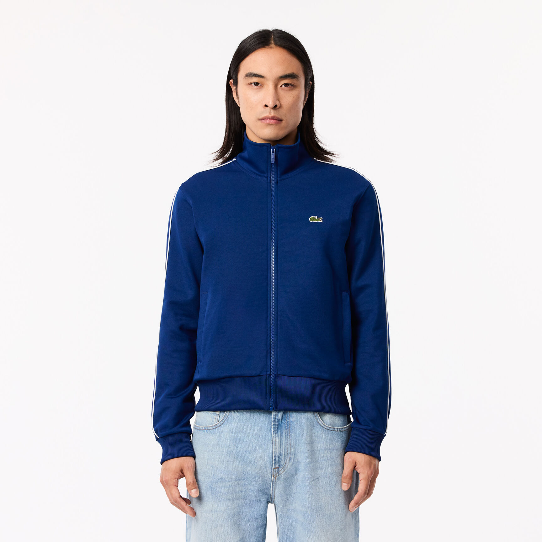 Paris Pique Zip Front Track Jacket - SH1457-00-HBM