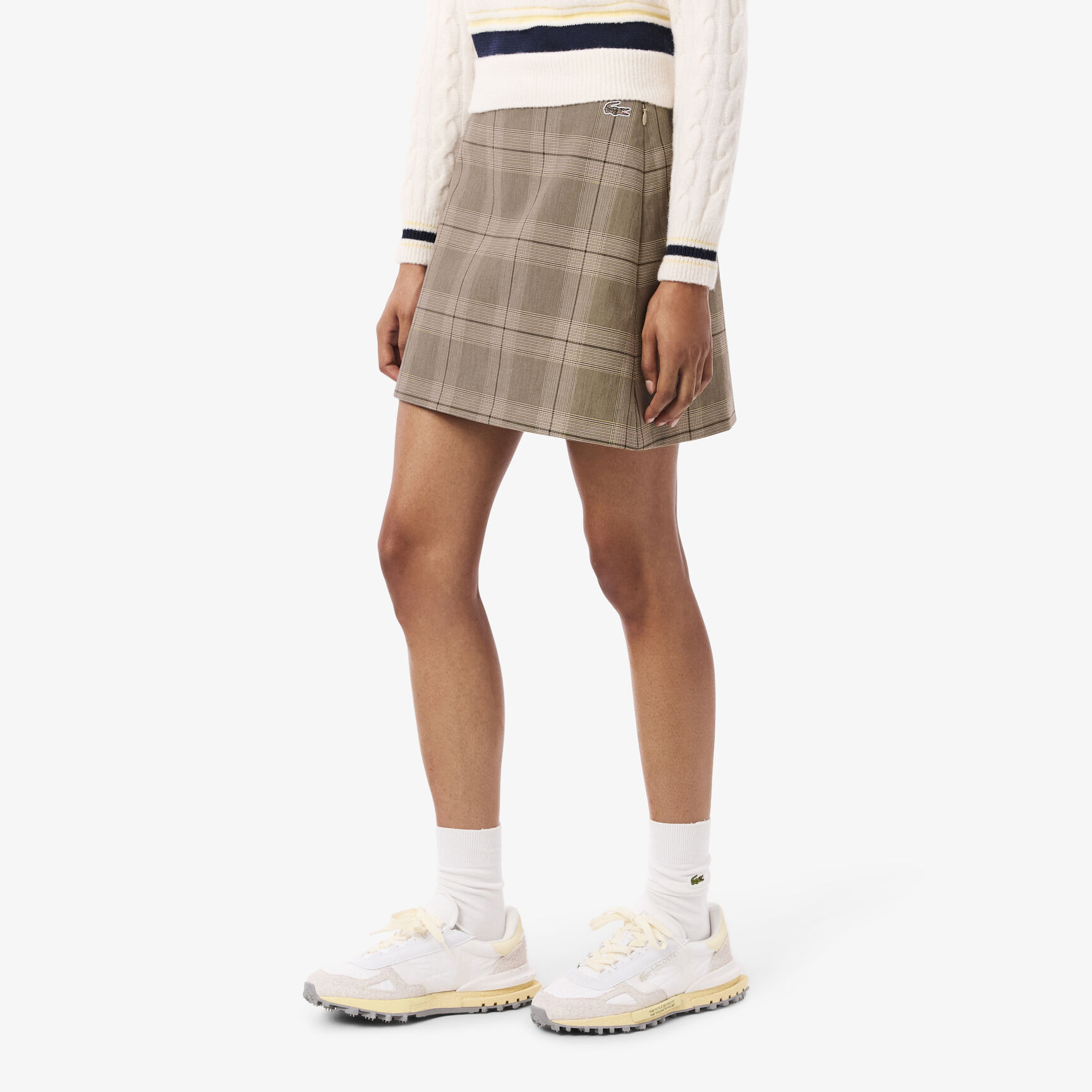 تنورة قصيرة منقوشة مقاومة للماء Water-Repellent Short Plaid Skirt - JF5607-00-AIM