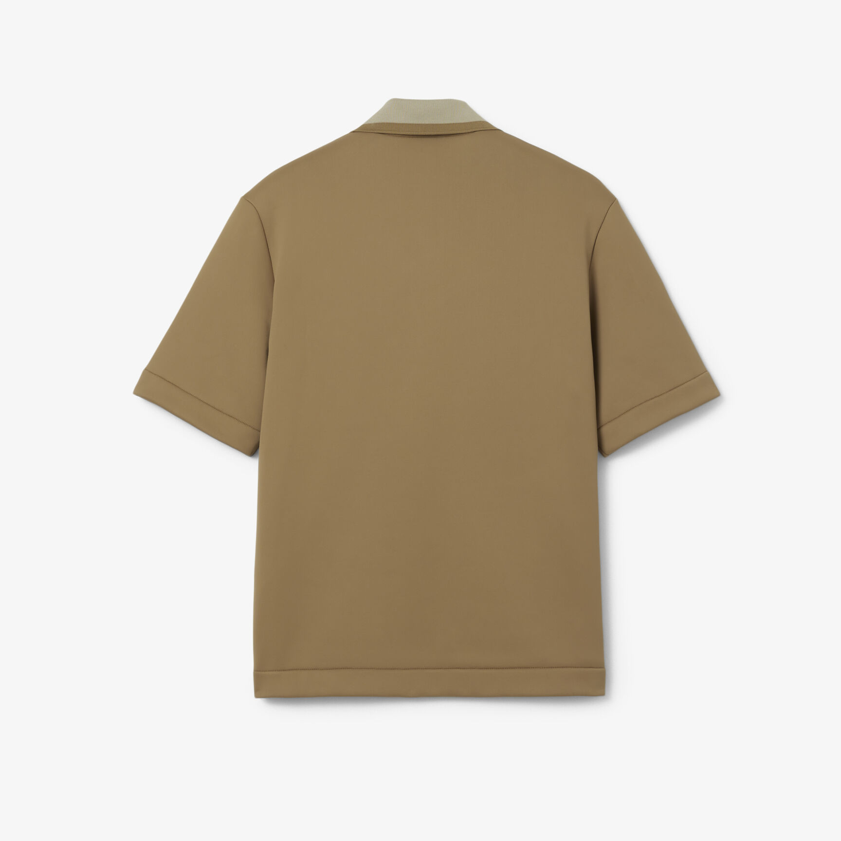 Runway Badge Accent Oversized Satin Polo Shirt - PH3705-00-SIX