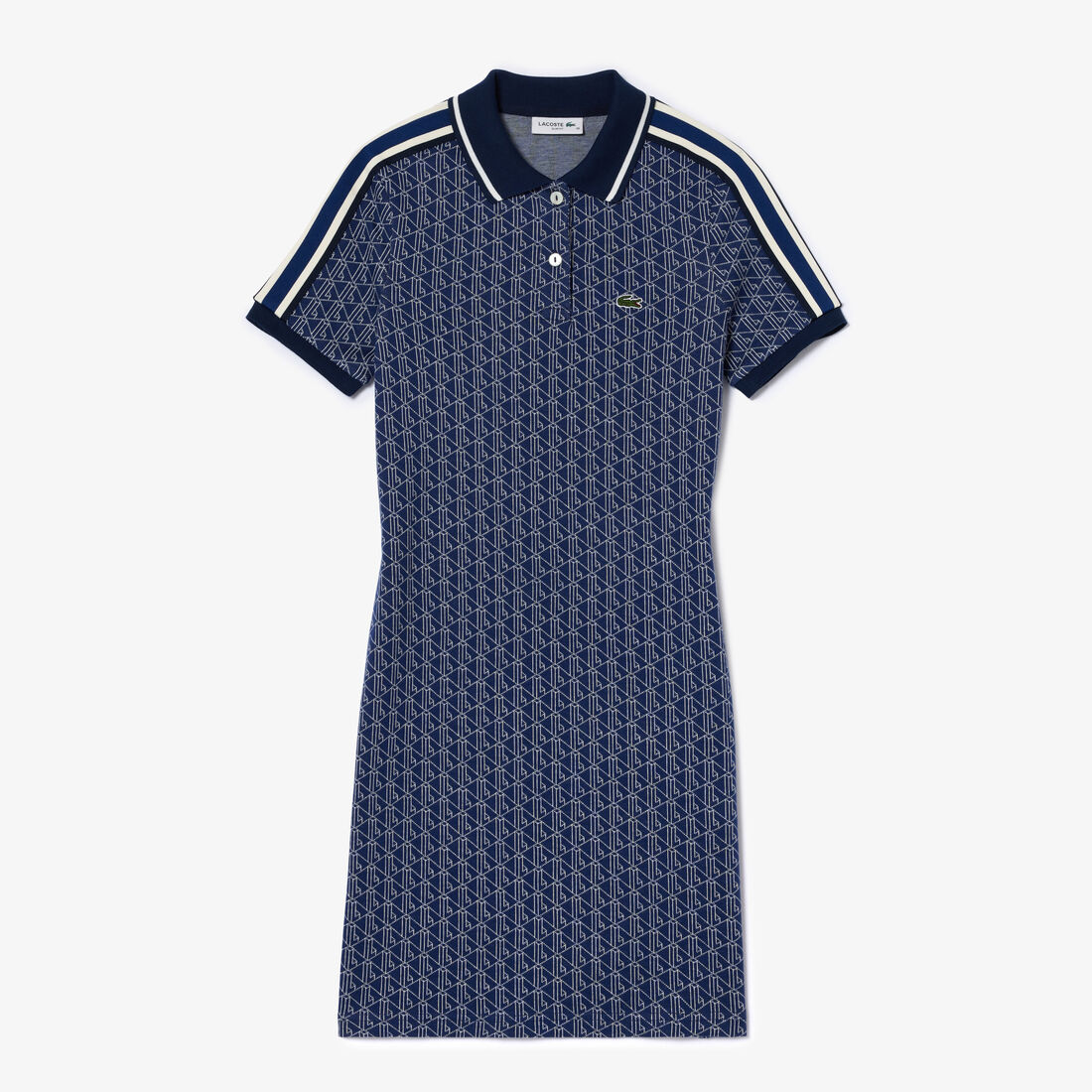 Slim Fit Lacoste Monogram Jacquard Dress - EF1676-00-QIE