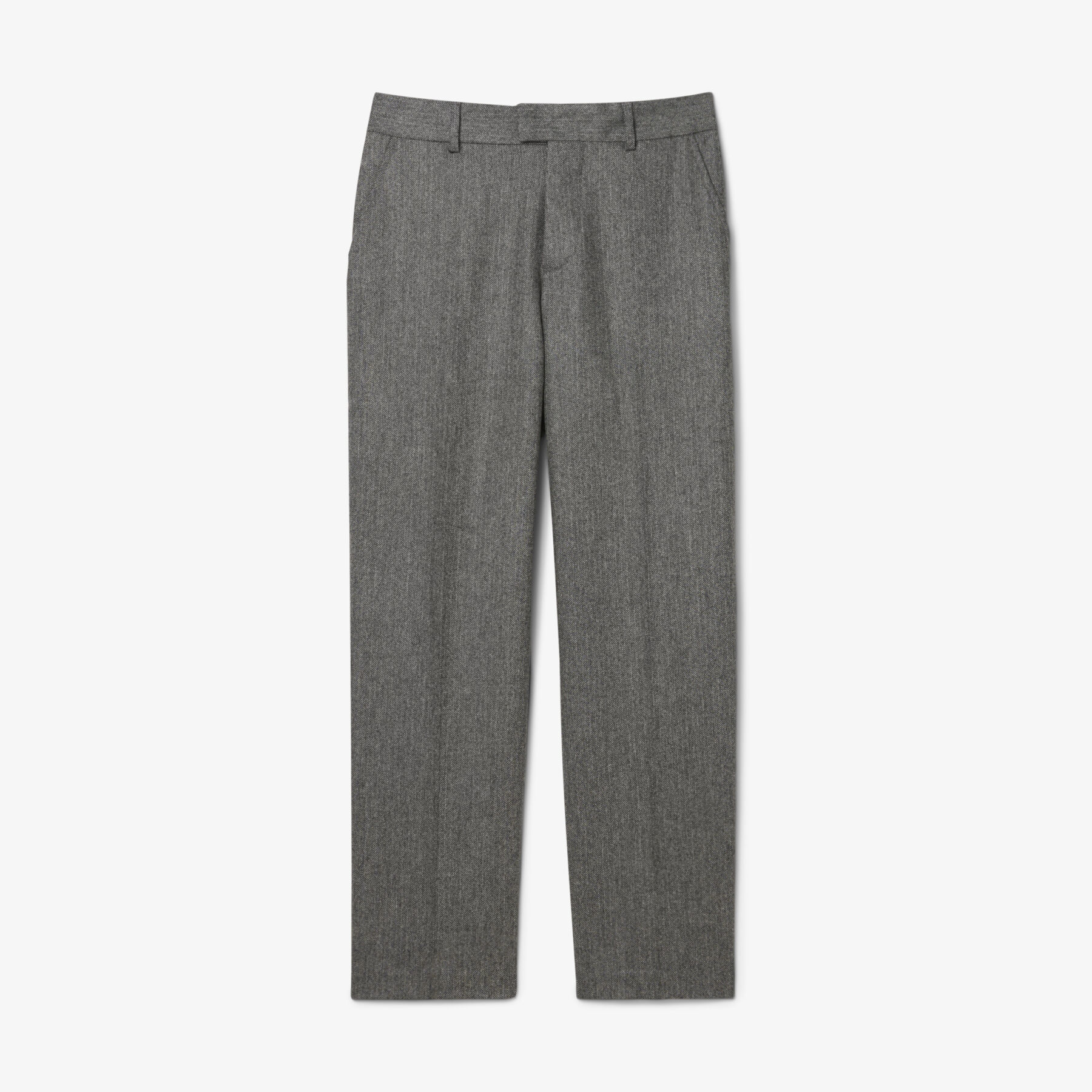 بنطال صوف شيفرون بقصّة مستقيمة Straight Fit Chevron Wool Pants - HH5728-00-UWC