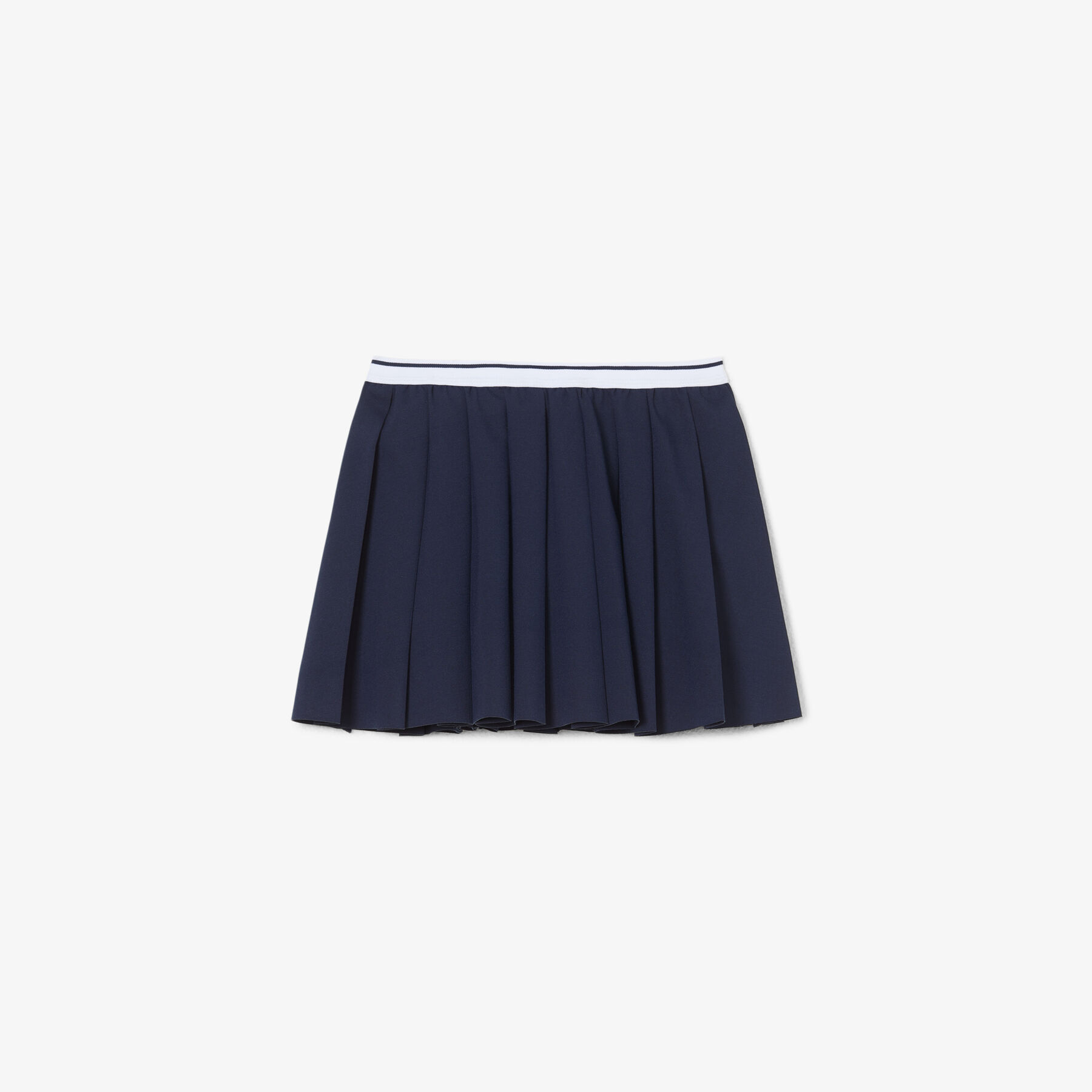 lacoste oxford cotton pleated skirt