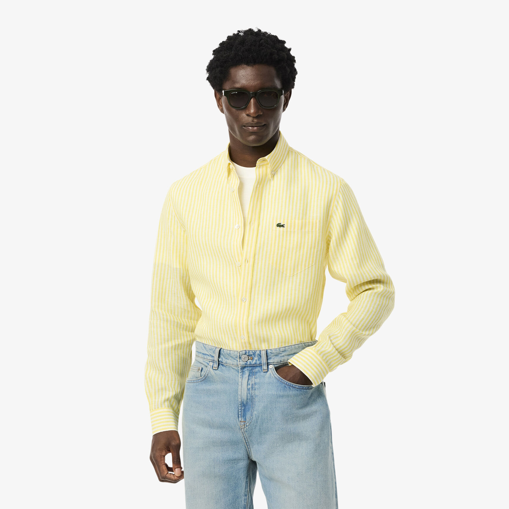 Regular Fit Striped Linen Shirt Regular Fit Striped Linen Shirt - CH6985-00-KCD