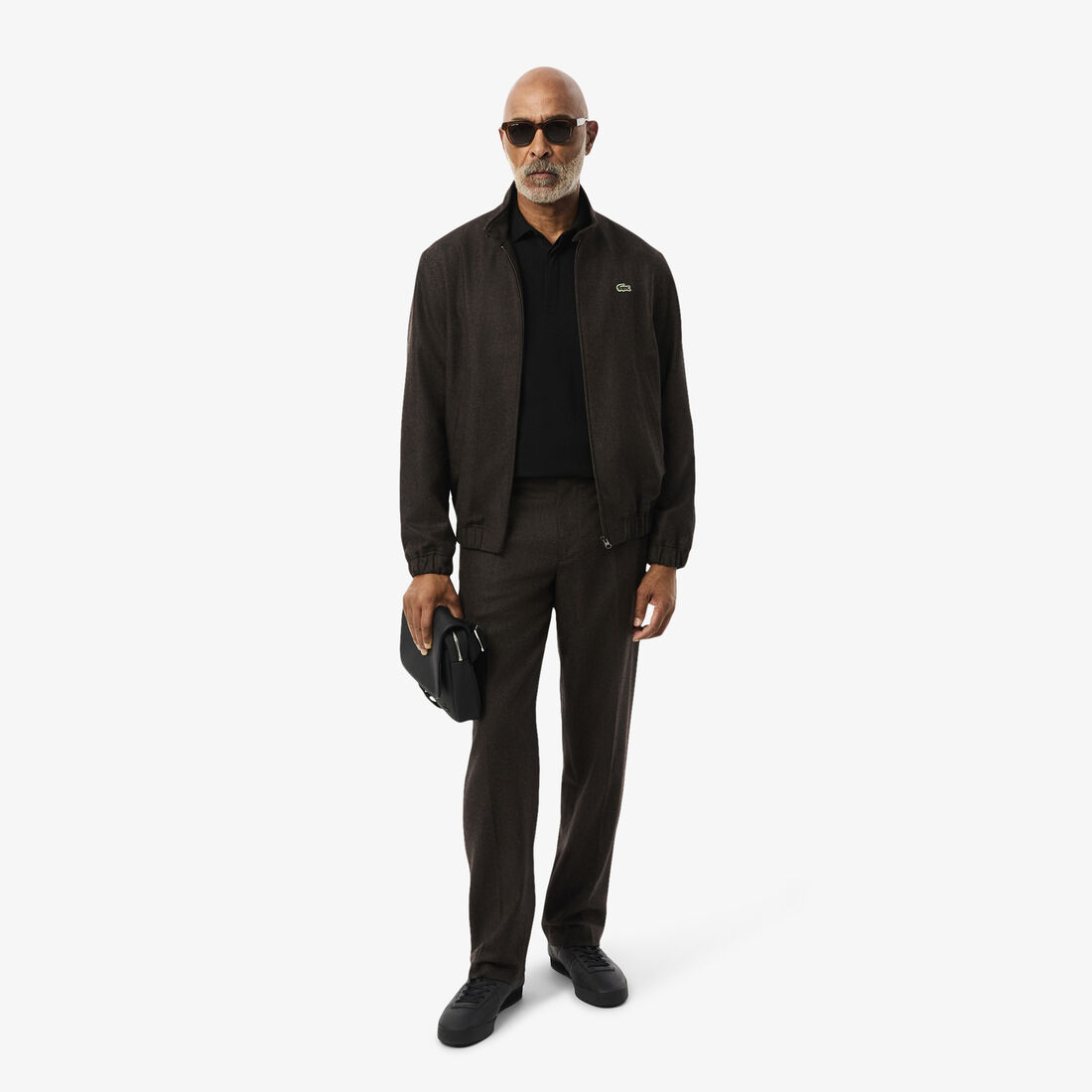 قميص بولو بيكيه باريسي بقصة عادية Smart Paris long sleeve stretch cotton Polo Shirt - PH2481-00-031