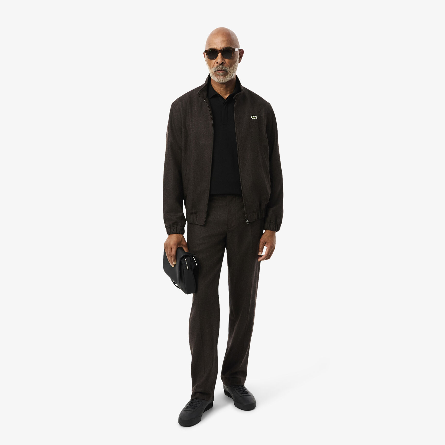 قميص بولو بيكيه باريسي بقصة عادية Smart Paris long sleeve stretch cotton Polo Shirt - PH2481-00-031