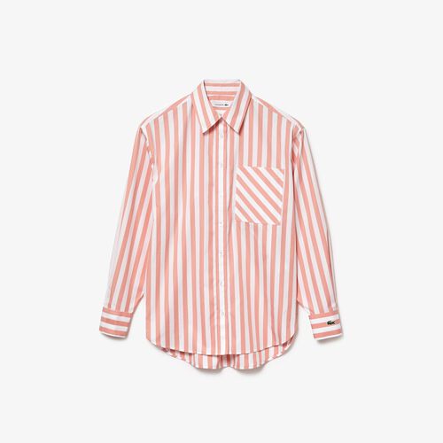 Women’s Oversized Striped Cotton Poplin Shirt