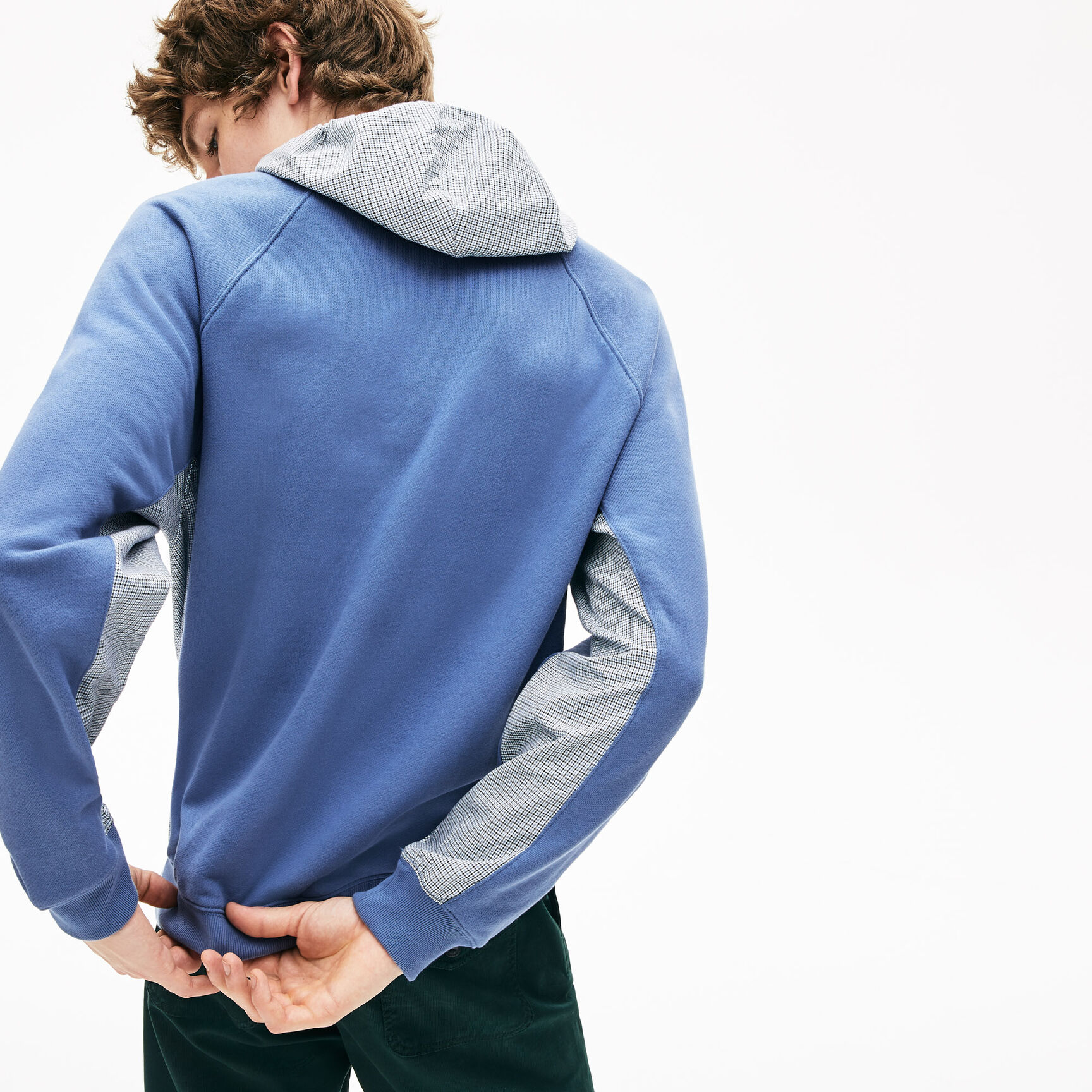 قميص ثقيل للرجال من الصوف مع كلمة Lacoste المزركشة بألوان متعددة قميص ثقيل للرجال من الصوف مع كلمة Lacoste المزركشة بألوان متعددة