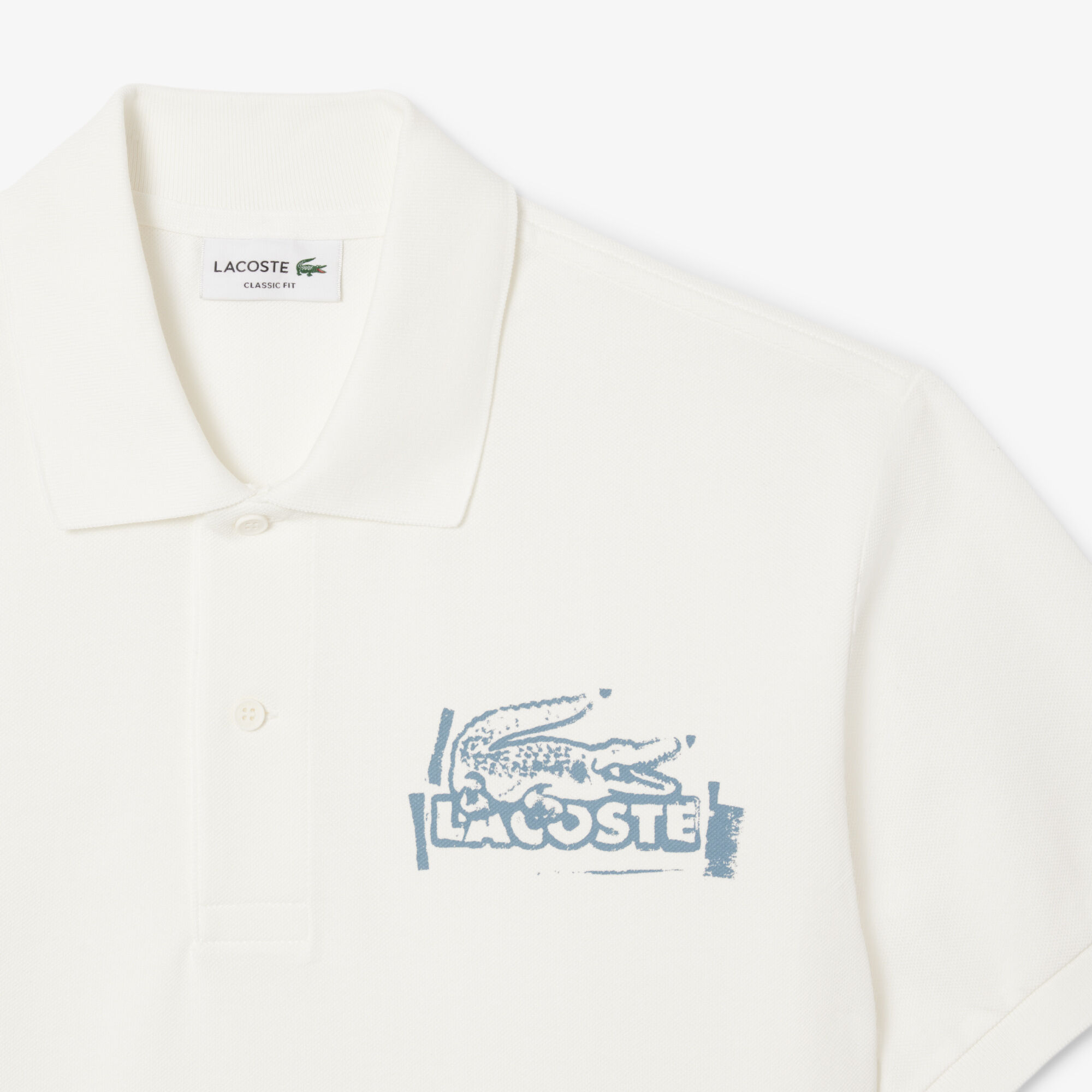 Classic Fit Printed L.12.12 Polo Shirt, White | LACOSTE UAE