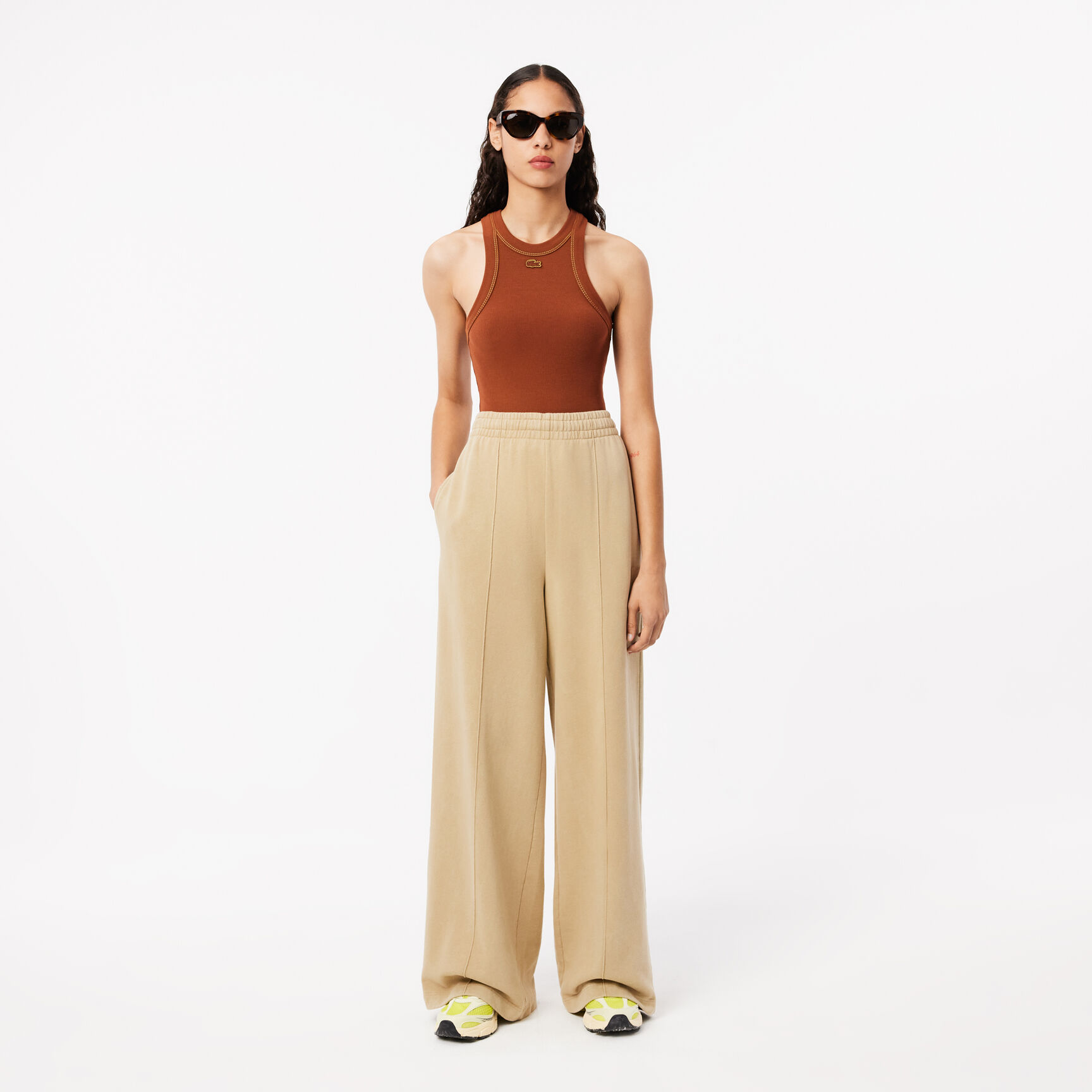 Wide Leg Badge Track Pants - XF2657-00-02S