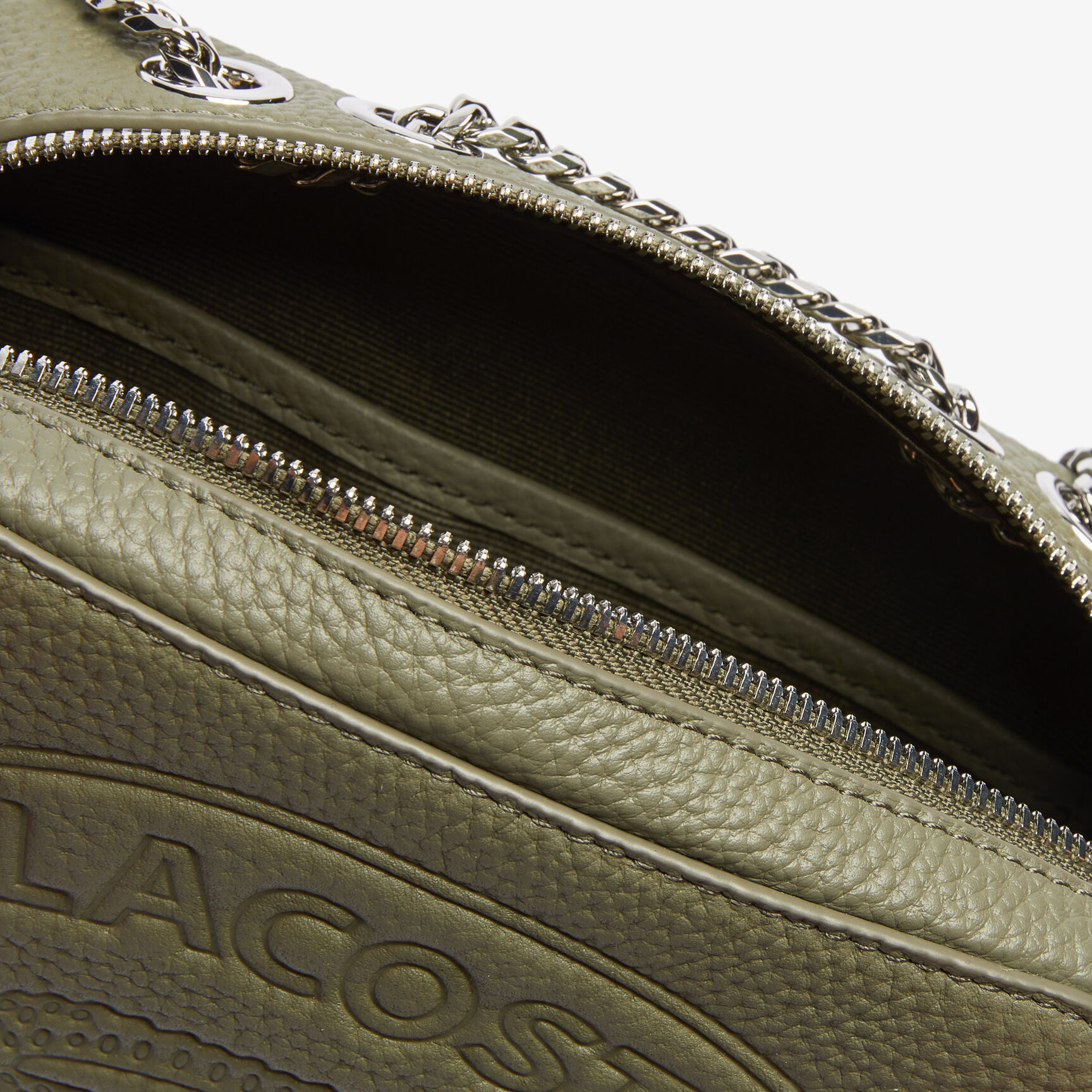 Women&rsquo;s Croco Crew Grained Leather Zip Shoulder Bag