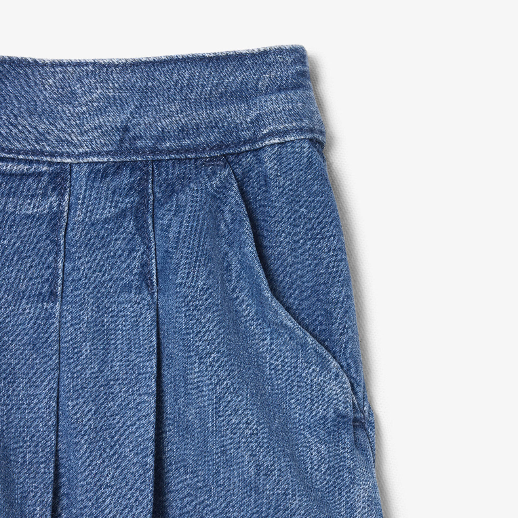 lacoste pleated denim skort