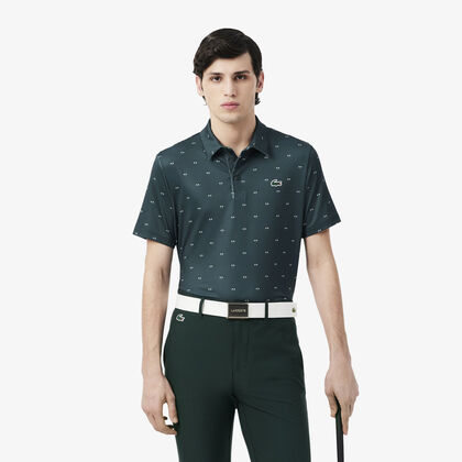 lacoste regular fit printed golf polo shirt
