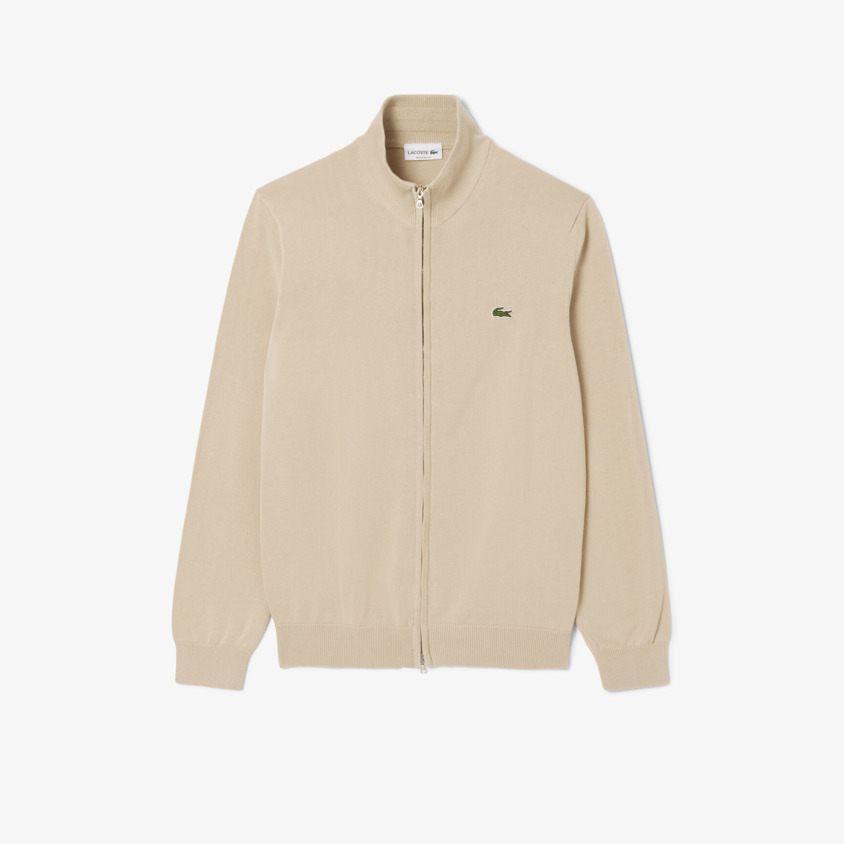 Zipped High Neck Cotton Sweater Zipped High Neck Cotton Sweater - AH1957-00-02S