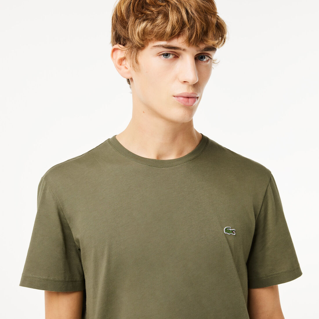 تي شيرت جيرسيه قطن ثقيل برقع متعددة لشعار الماركة Men's Crew Neck Cotton T-shirt - TH2038-00-316