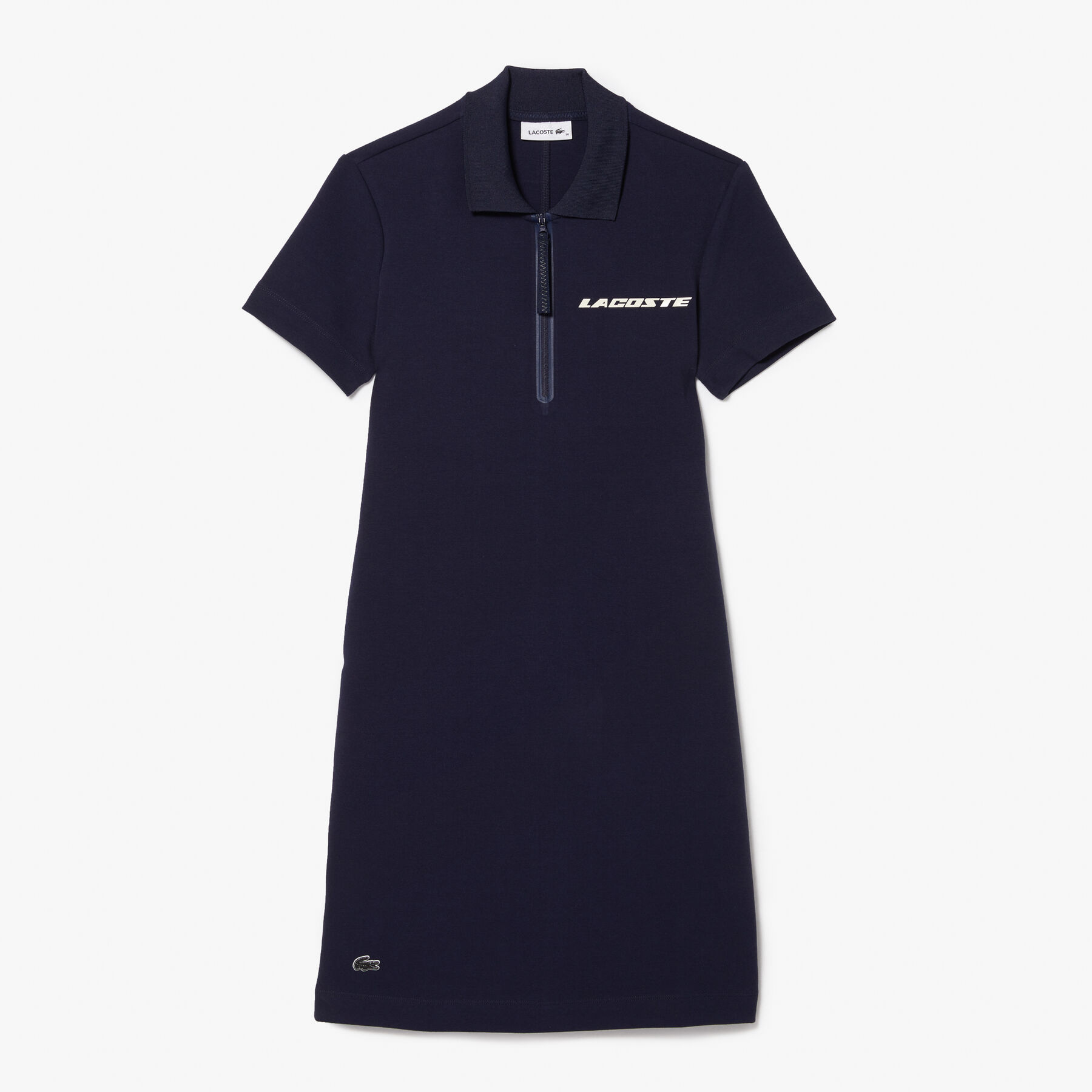 lacoste women s contrast branded two ply jersey polo dress