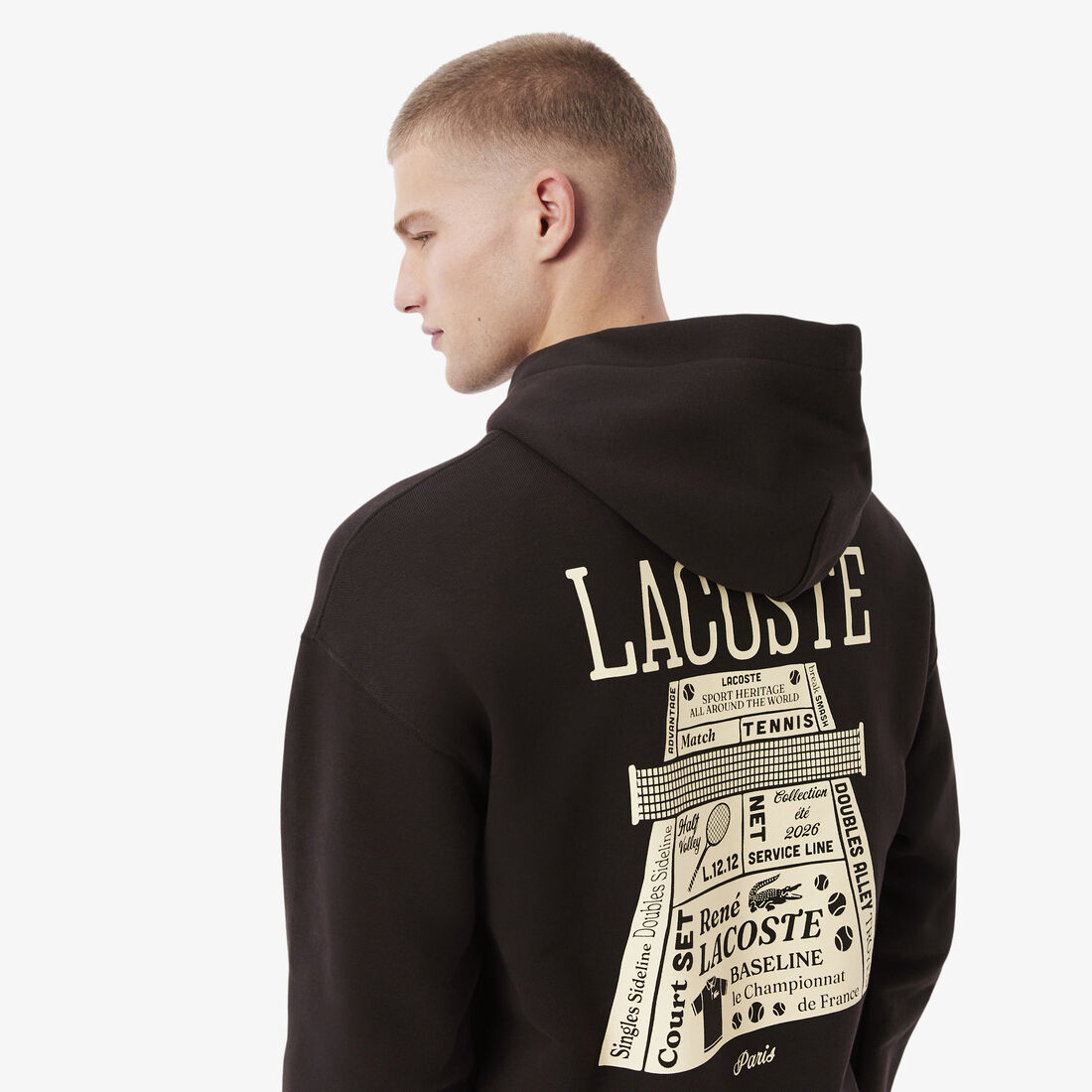 هودي مطبوع بقصة فضفاضة Loose Fit Printed Hoodie - SH0518-00-3LA