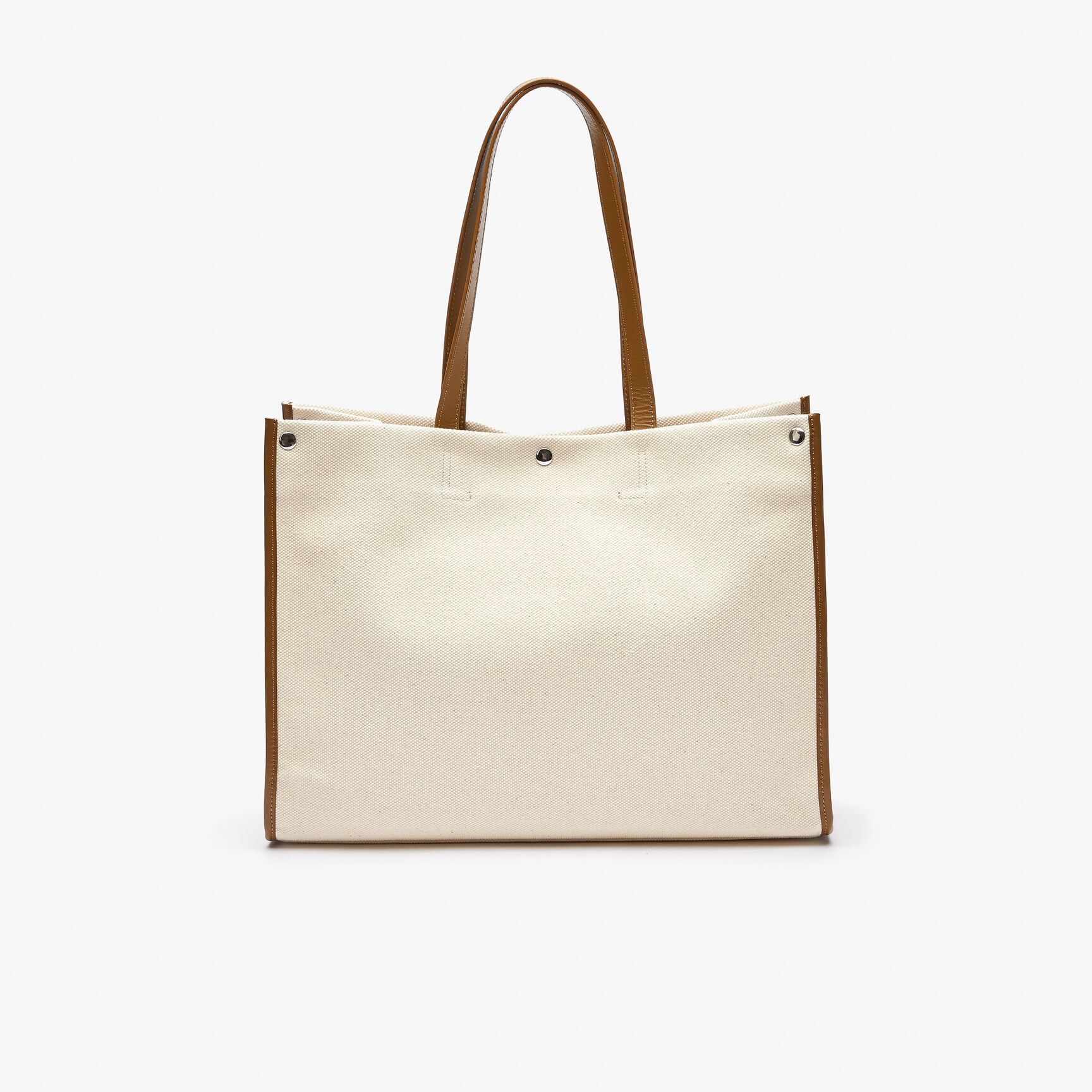 حقيبة يد مربعة قنب قطن بشعار الماركة للنساء مجموعة Héritage Canvas