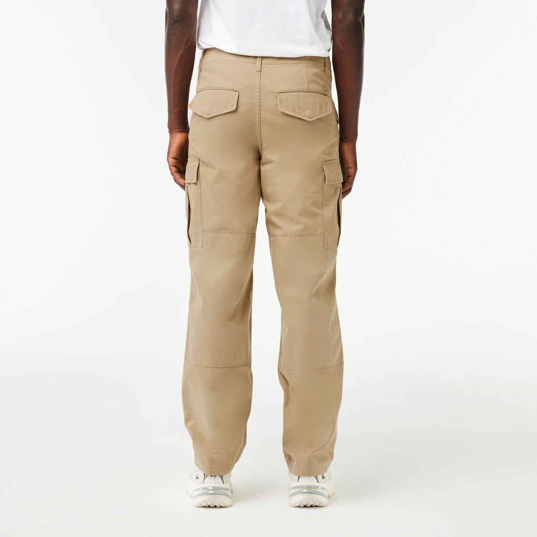 بنطال شينو بخط جانبي بلون مغاير وقصّة مستقيمة Straight Fit Cotton Cargo Pants - HH1882-00-CB8