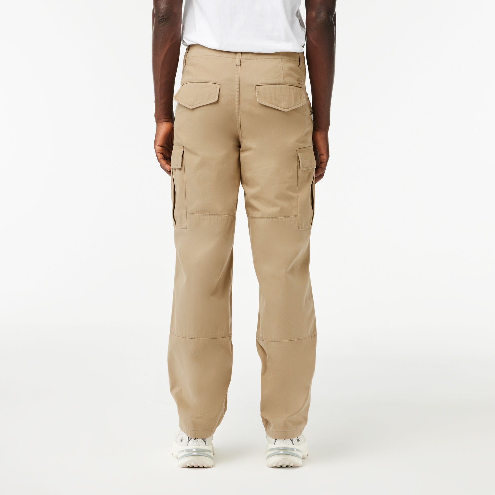 بنطال شينو بخط جانبي بلون مغاير وقصّة مستقيمة Straight Fit Cotton Cargo Pants - HH1882-00-CB8