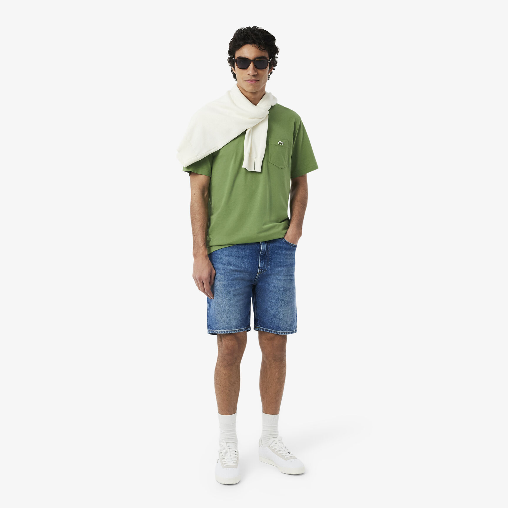 Cotton T-shirt with Breast Pocket - TH2827-00-02M