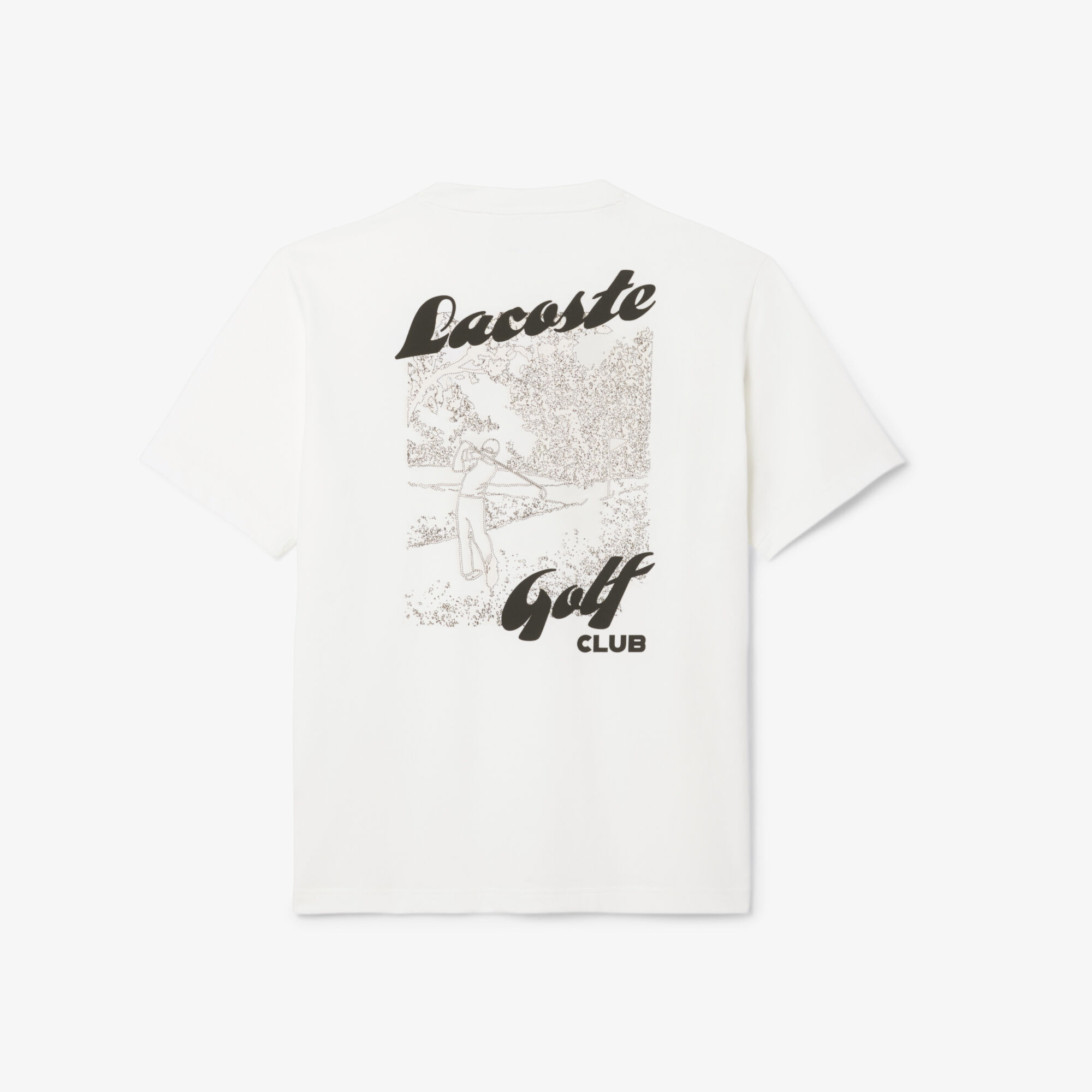 Relaxed Fit Printed Golf T-shirt, White | LACOSTE UAE