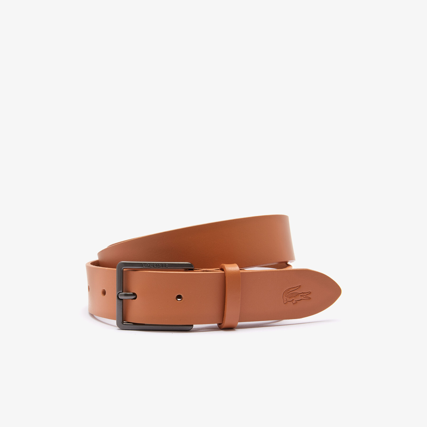 Men's Engraved Lacoste And Embossed Crocodile Leather Tongue Buckle men s engraved lacoste and embossed crocodile leather tongue buckle