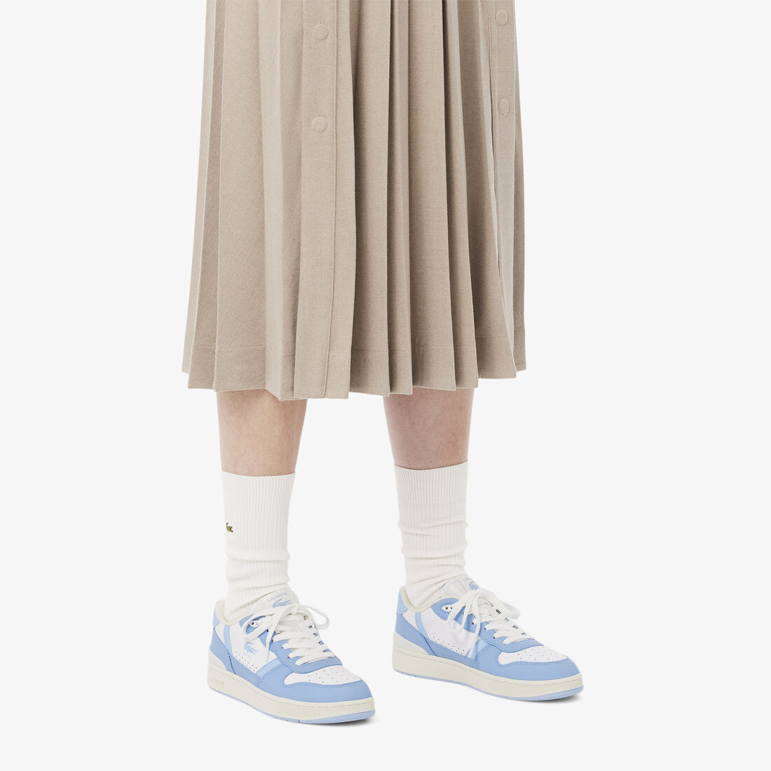 مجموعة أحذية رياضية جلدية للنساء T-Clip Women's T-Clip Set Leather Sneakers - 48SFA0052-1T3