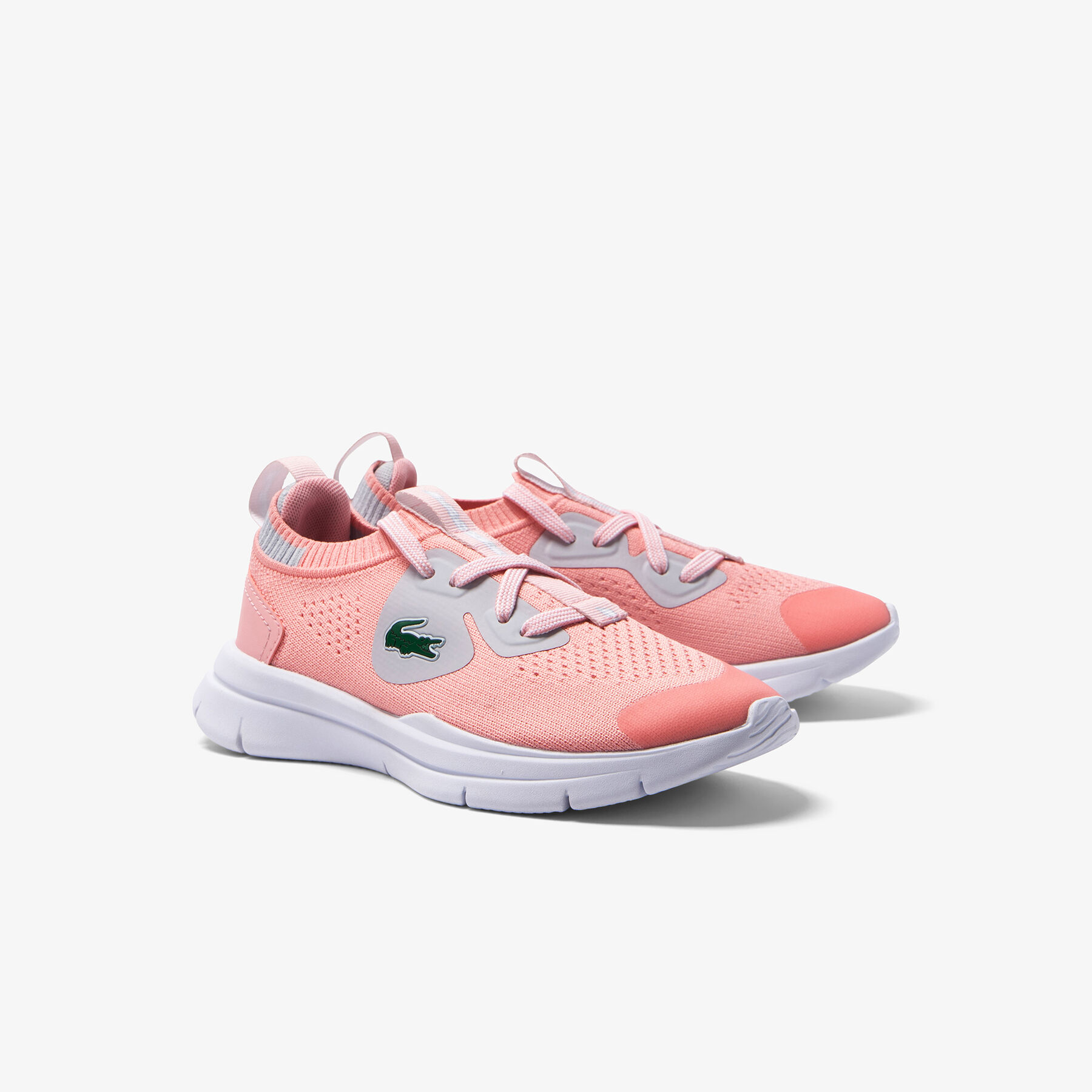 Children's Lacoste Run Spin Knit Textile Trainers children s lacoste run spin knit textile trainers