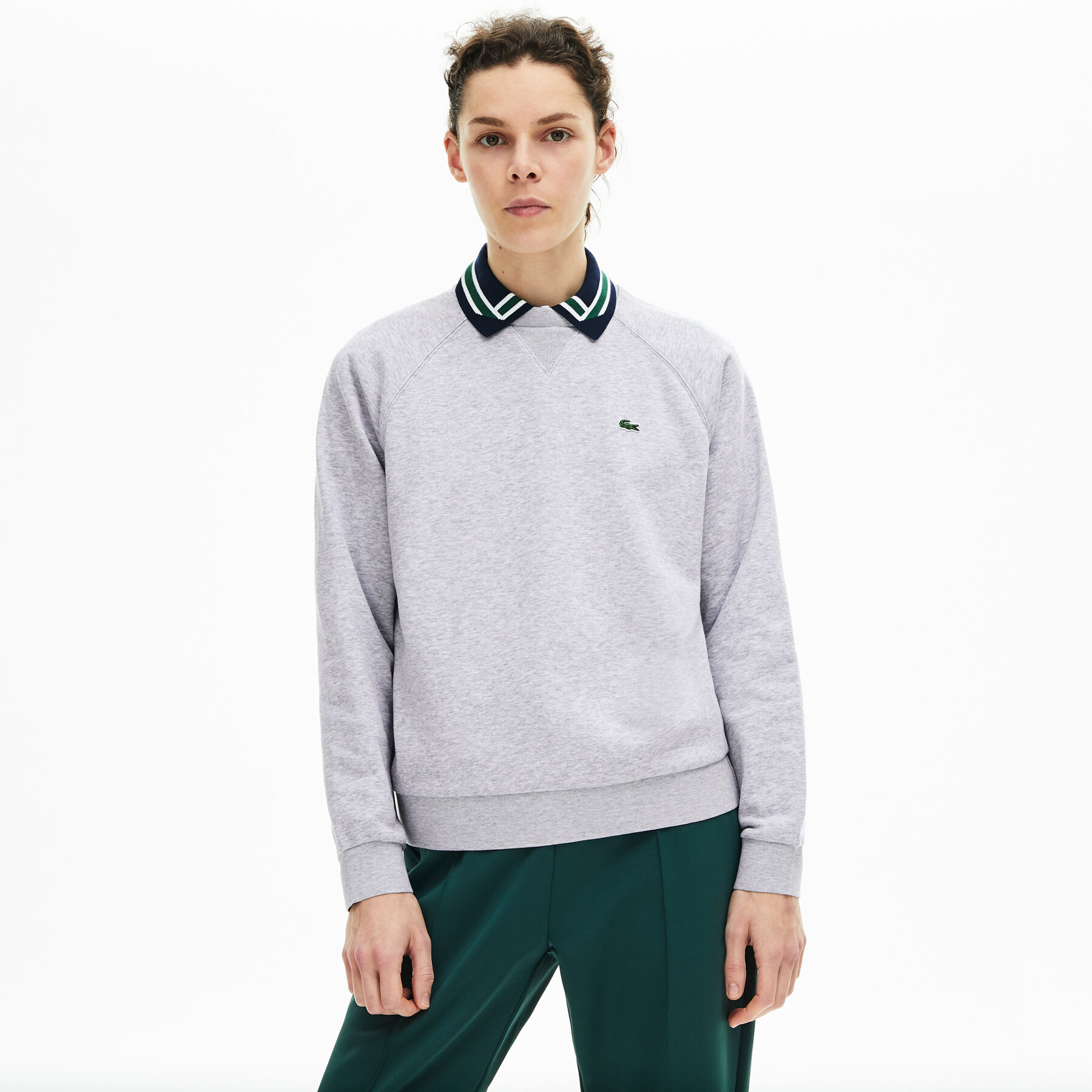 Women’s Classic Crew Neck Fleece Sweatshirt lacoste women s classic crew neck fleece sweatshirt