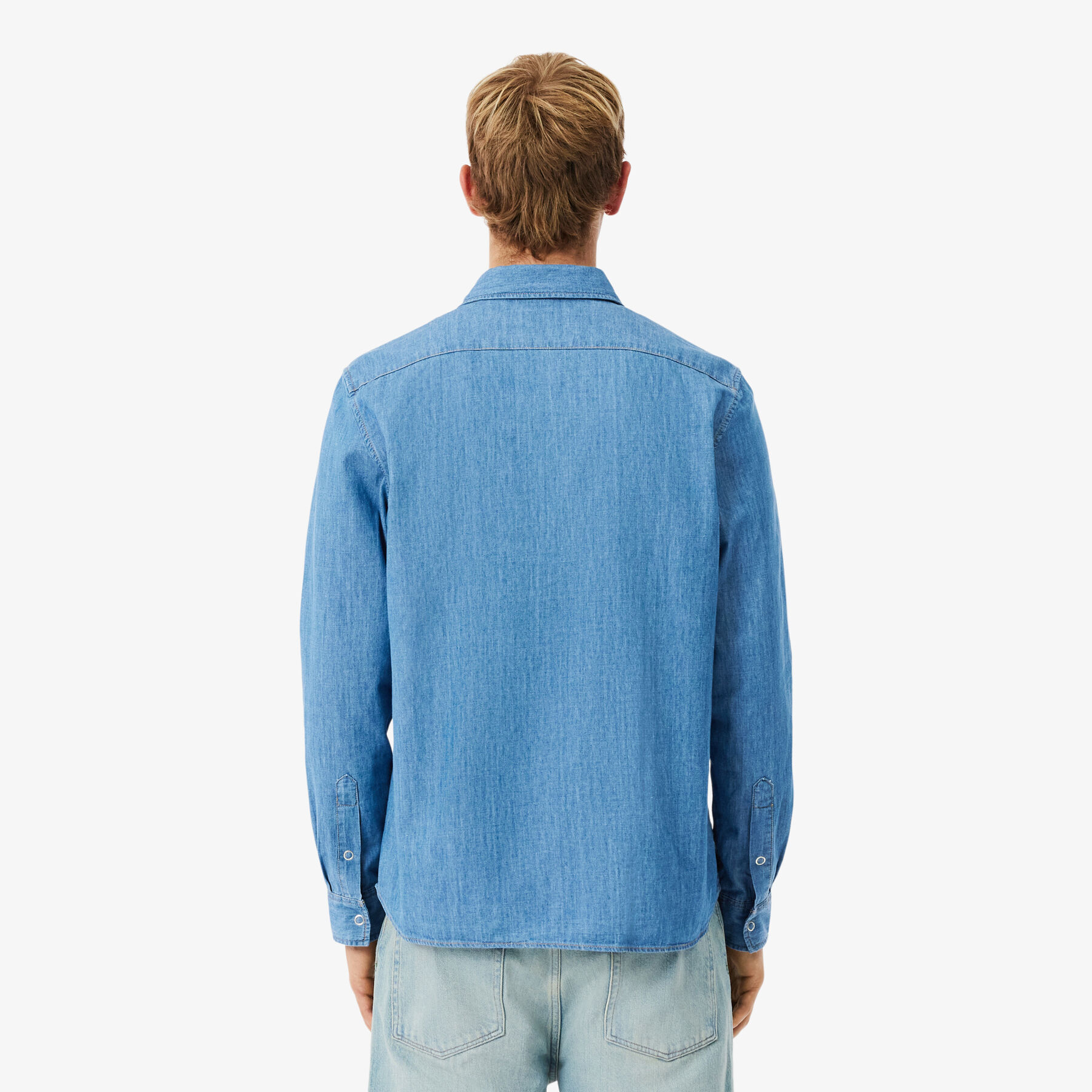 قميص جينز خفيف الوزن بقصة عادية Regular Fit Lightweight Denim Shirt - CH9084-00-MKU